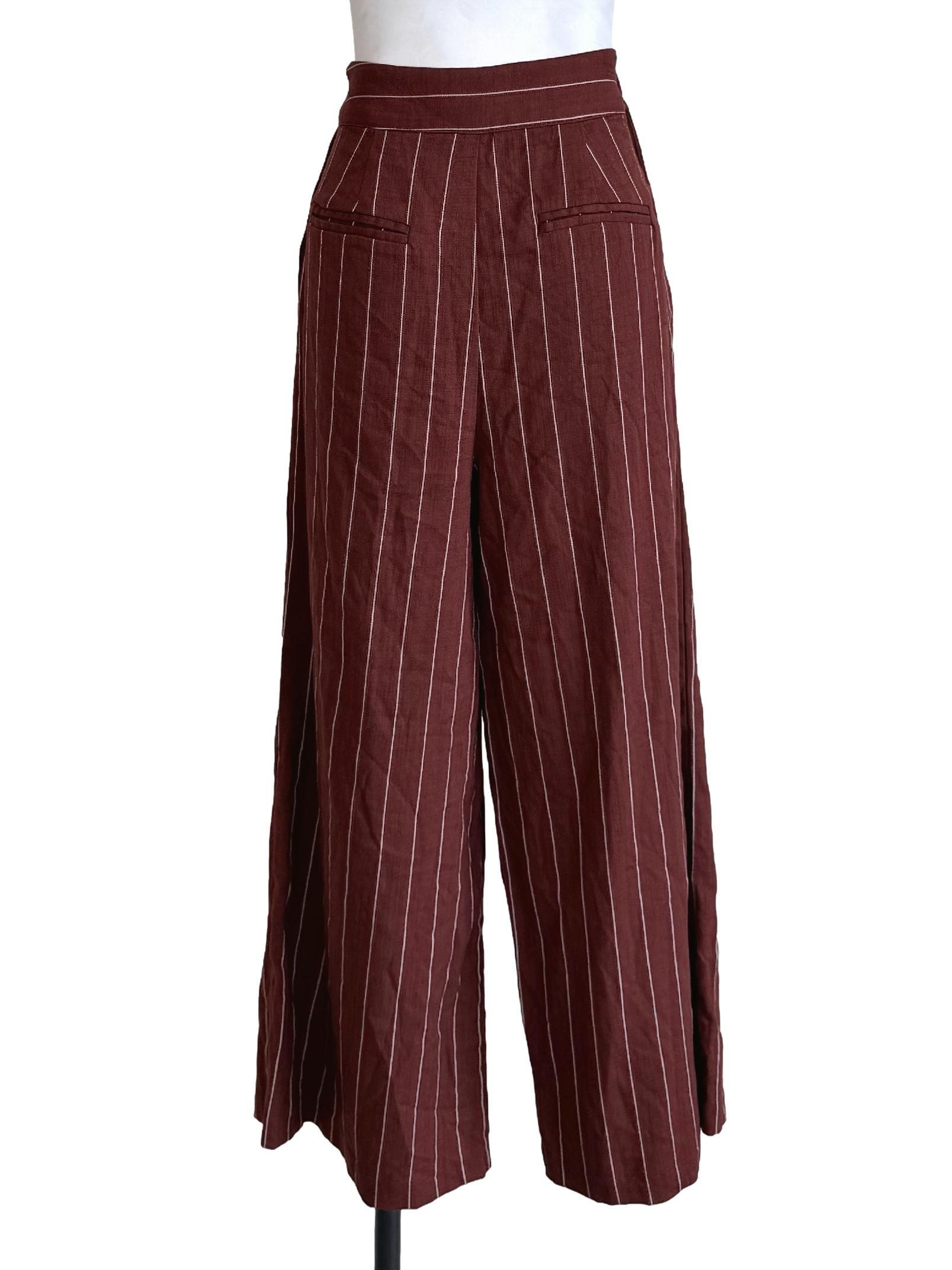Cinnamon Brown Stripe Pants