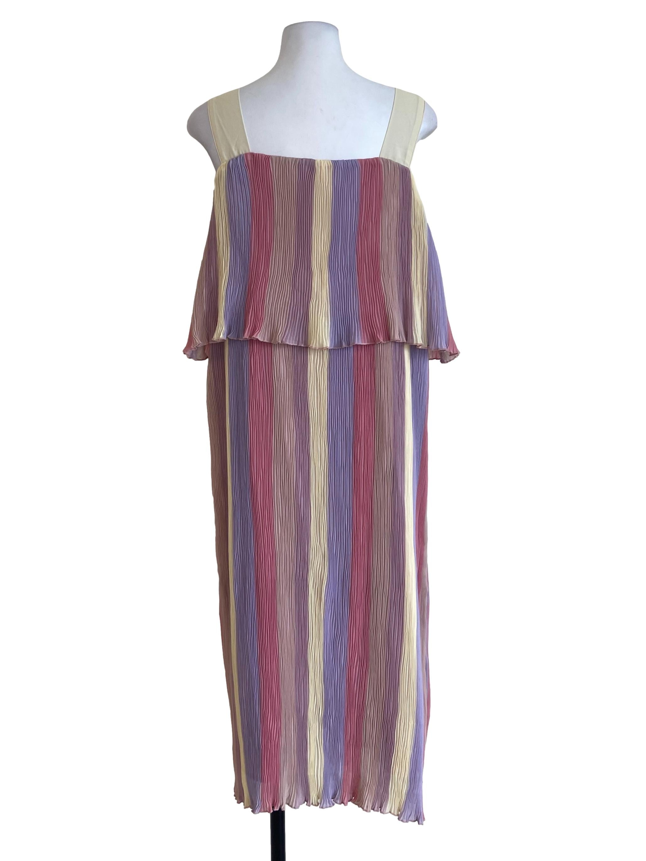 Colourful Empire Accordion Dress