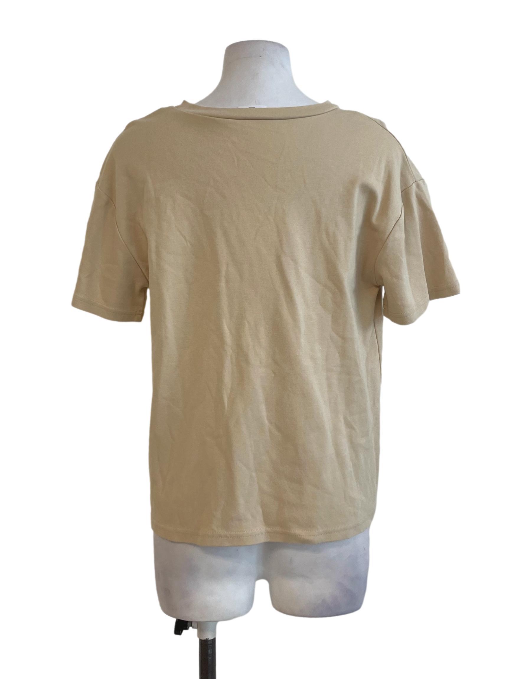 Light Brown Round Neck Top