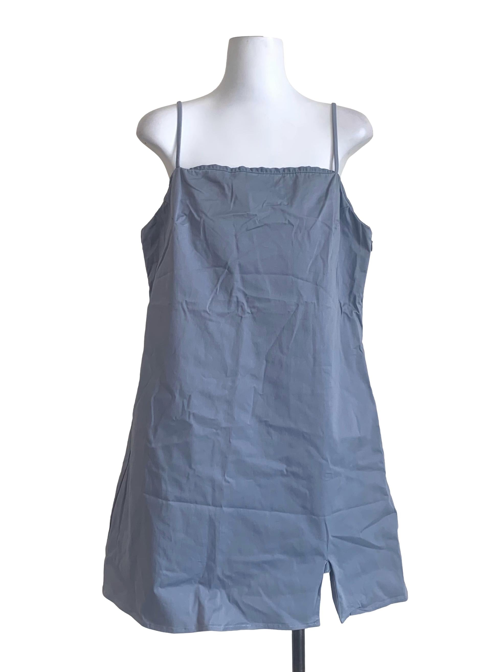 Aegean Blue Spaghetti Strap Slip Dress LB