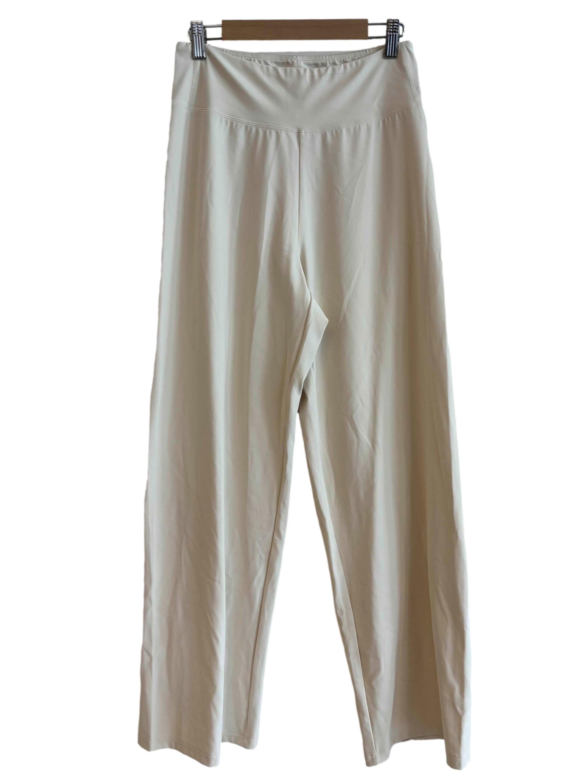 Alabaster White Wide Yoga Pants