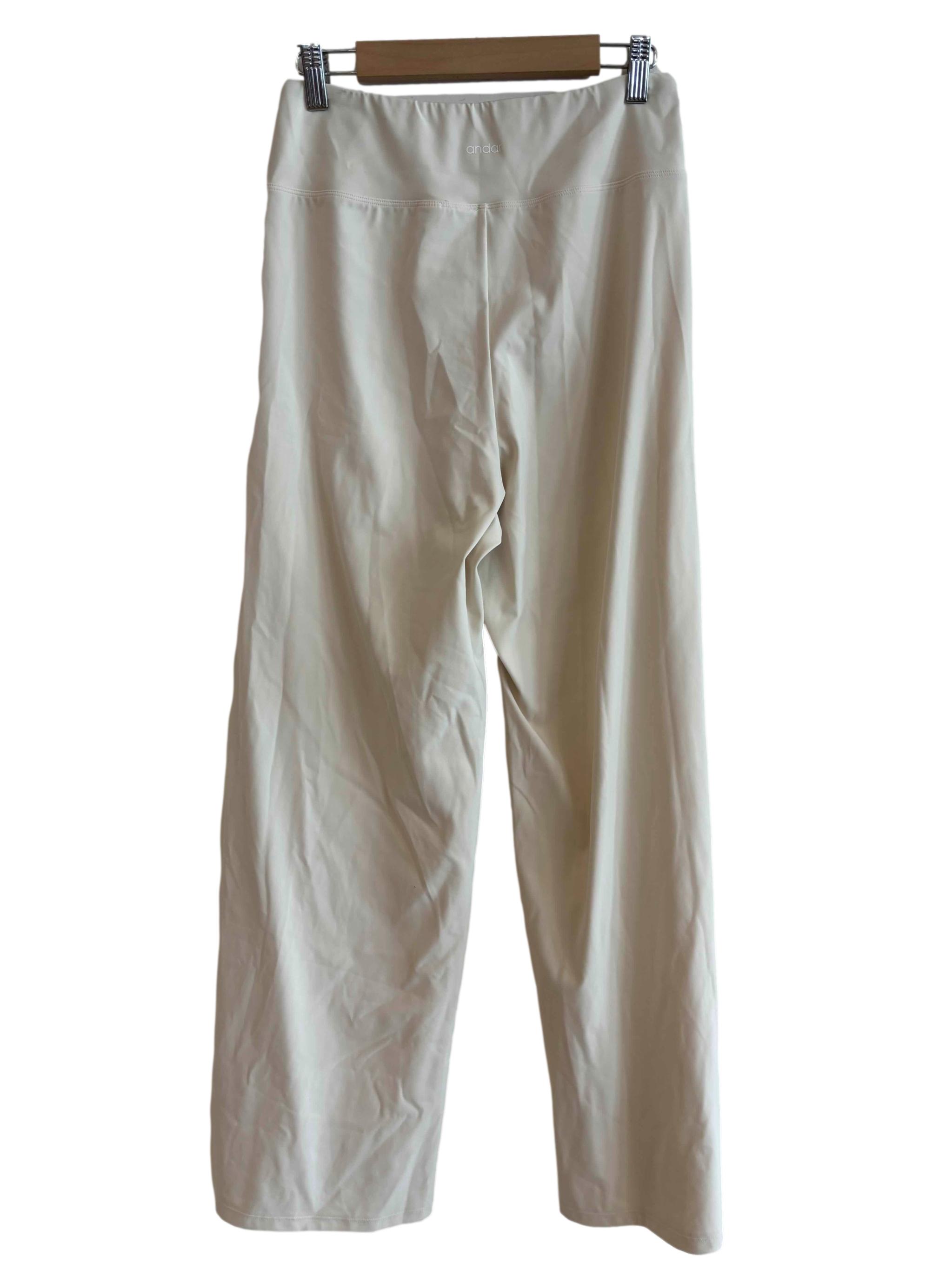 Alabaster White Wide Yoga Pants