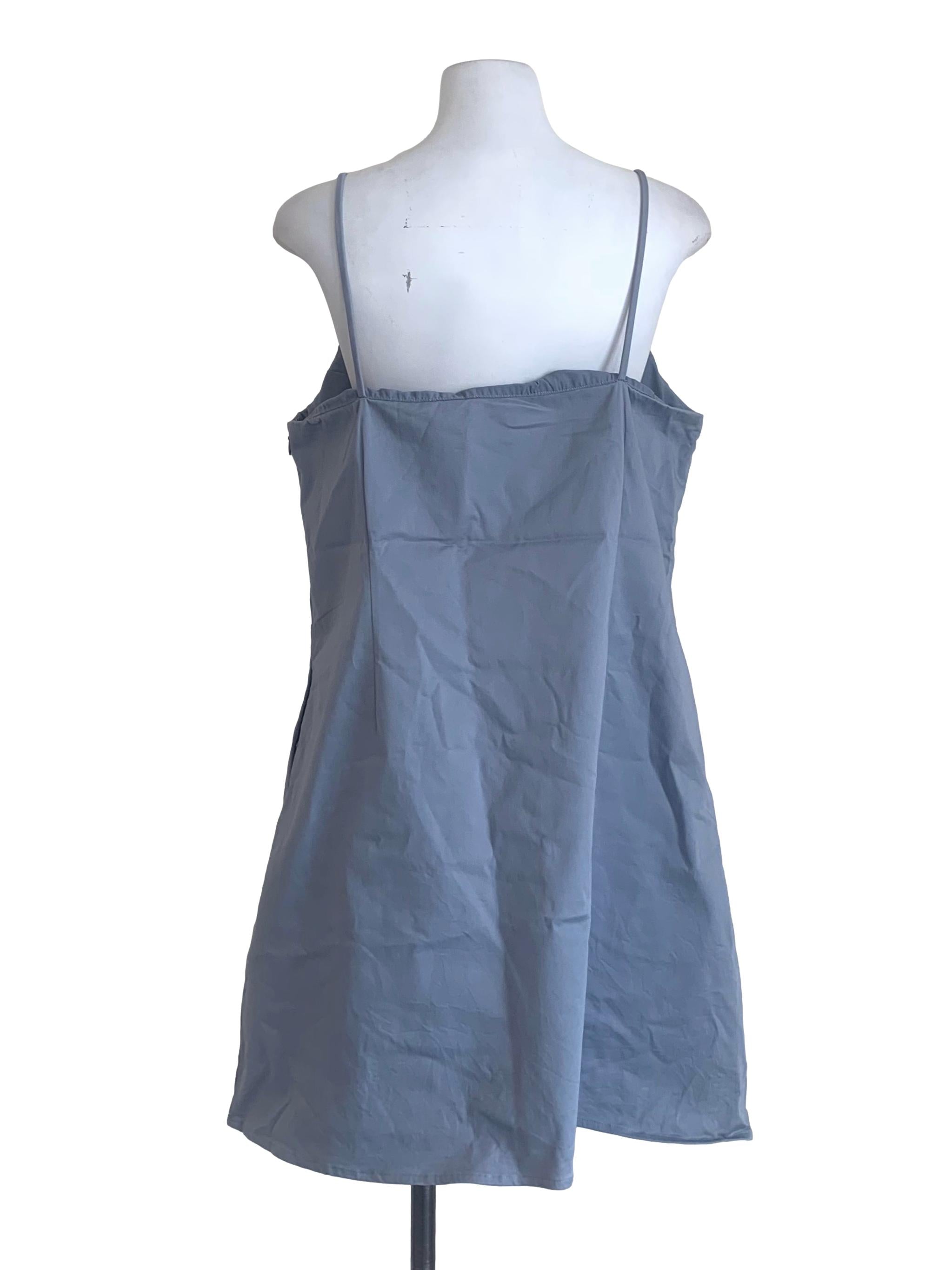 Aegean Blue Spaghetti Strap Slip Dress LB