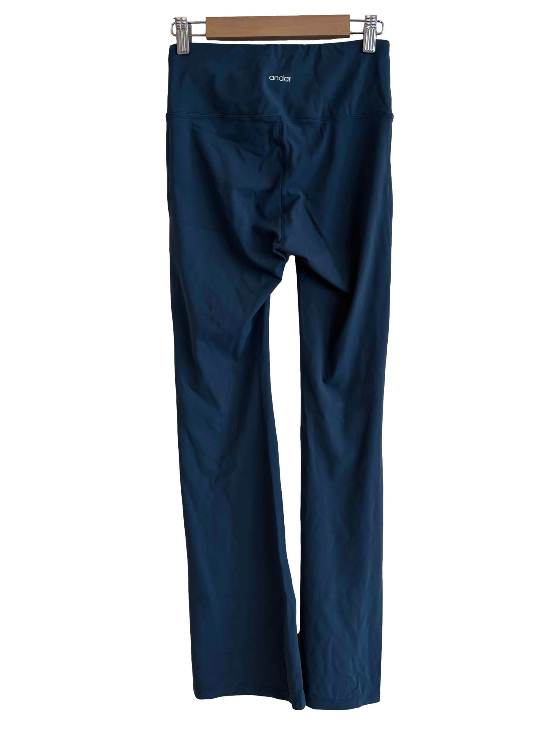 Peacock Blue High Waisted Flare Leggings
