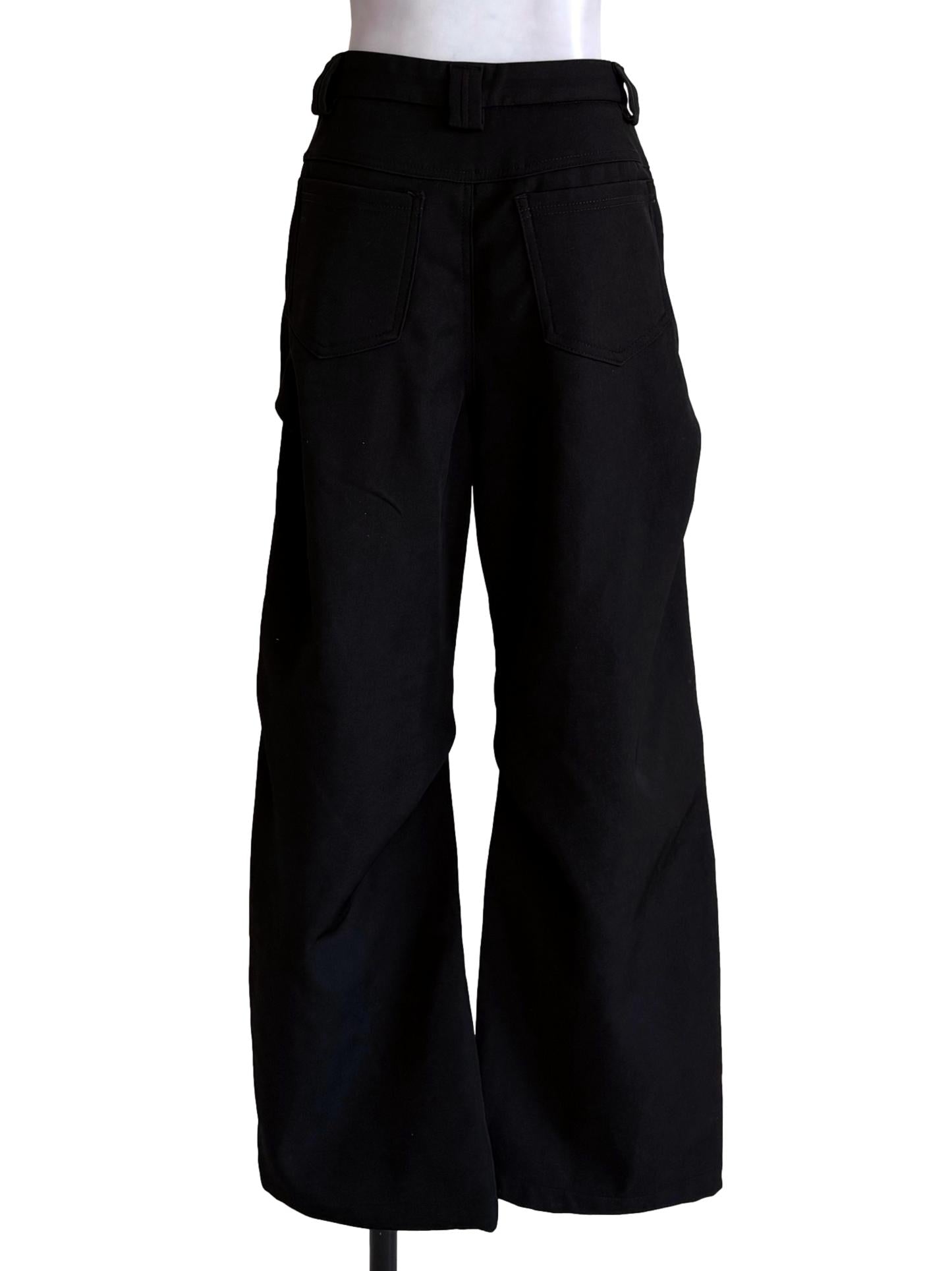 Black Barrel Leg Pants