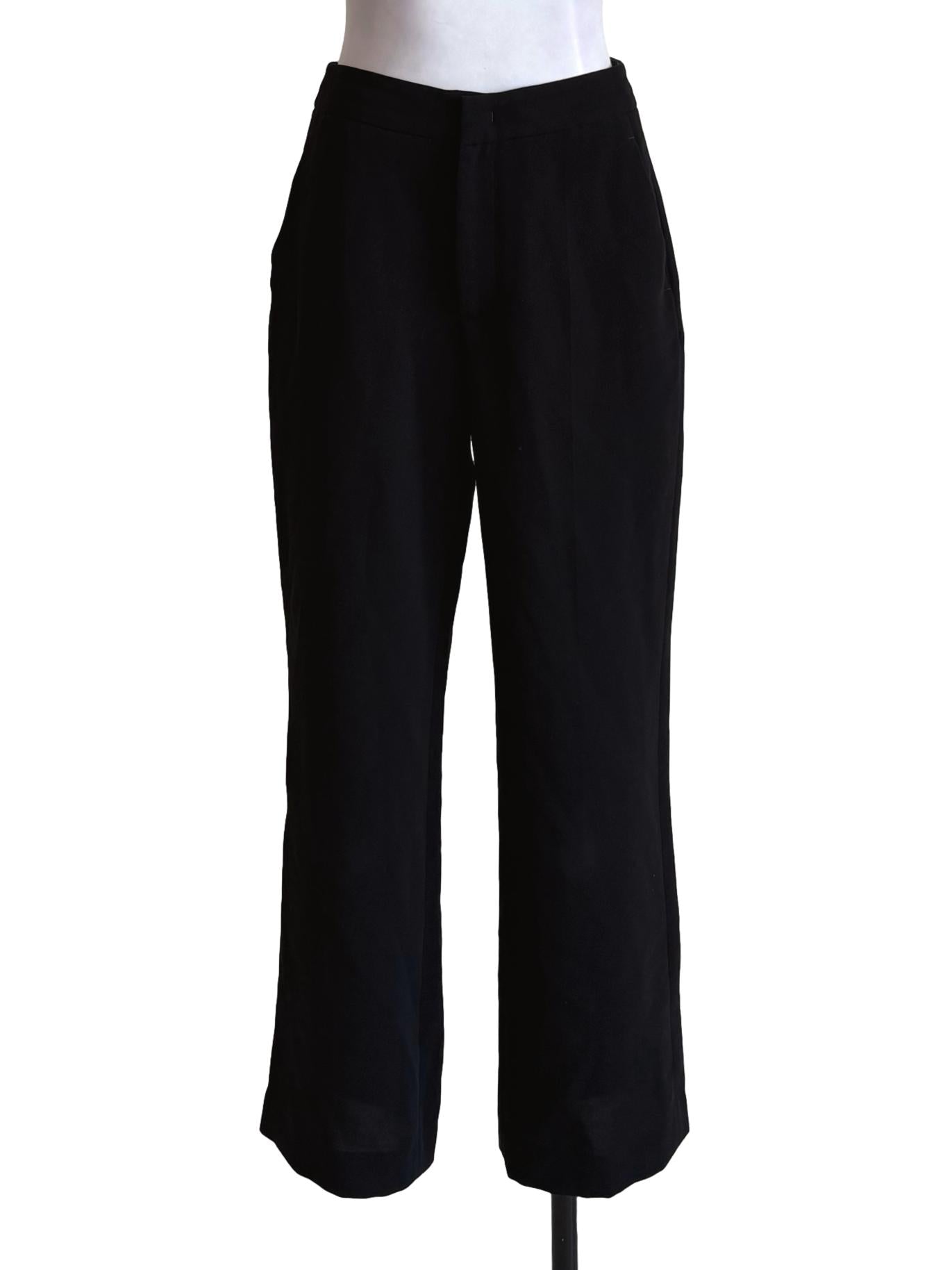 Black Flare Cut Pants