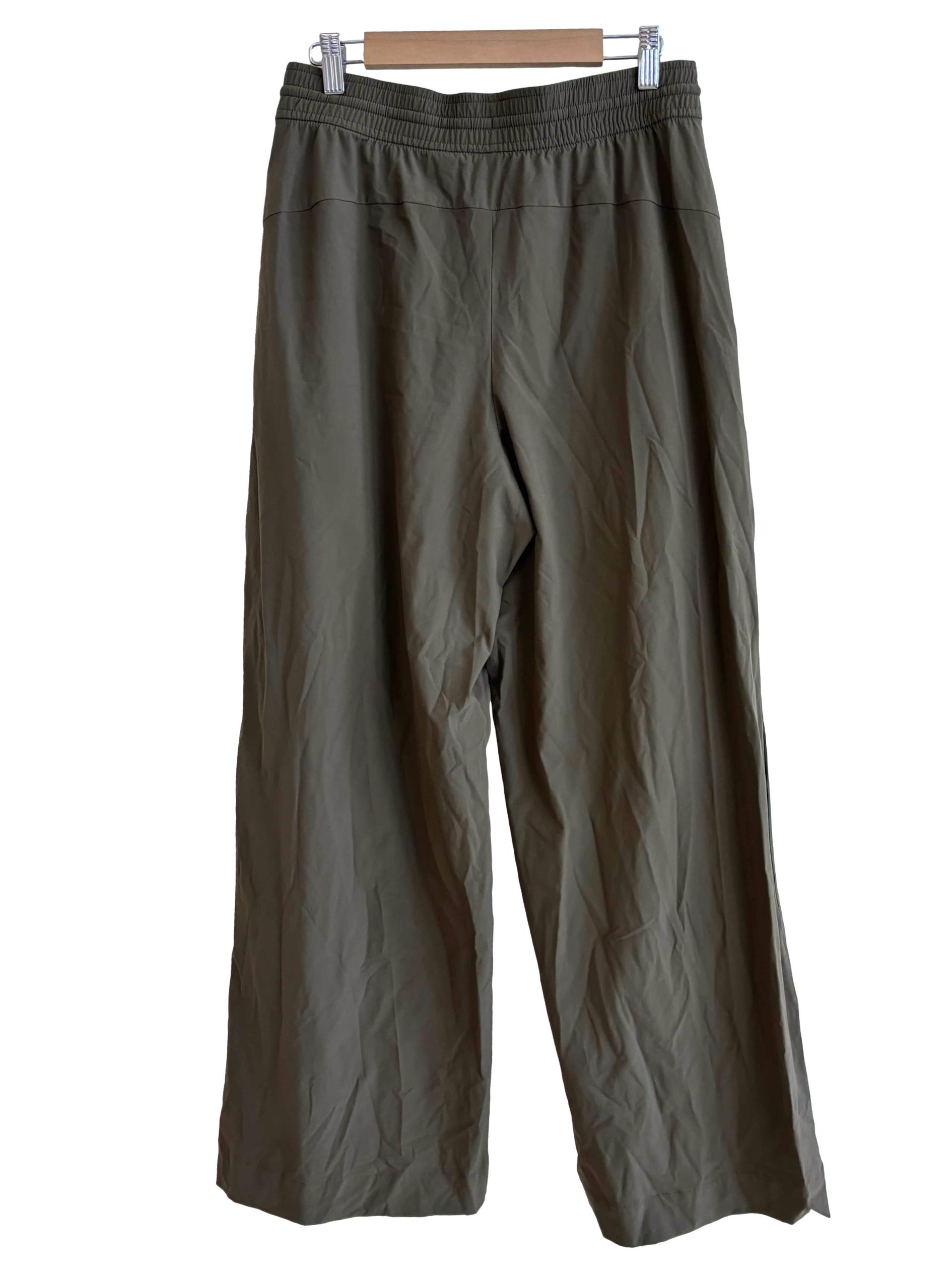 Army Green Wide Relaxed Pants