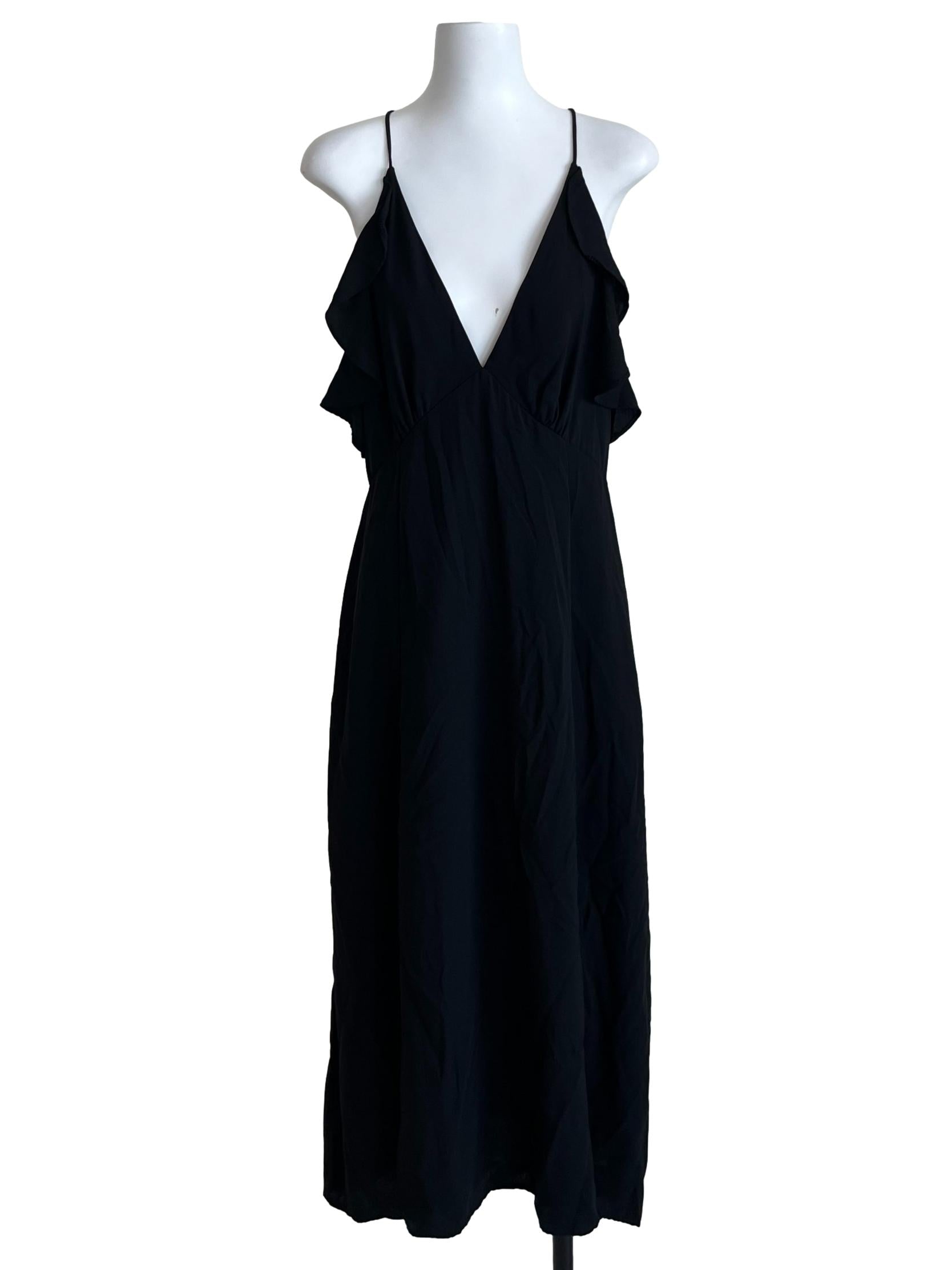 Black Spaghetti Strap Babydoll Dress