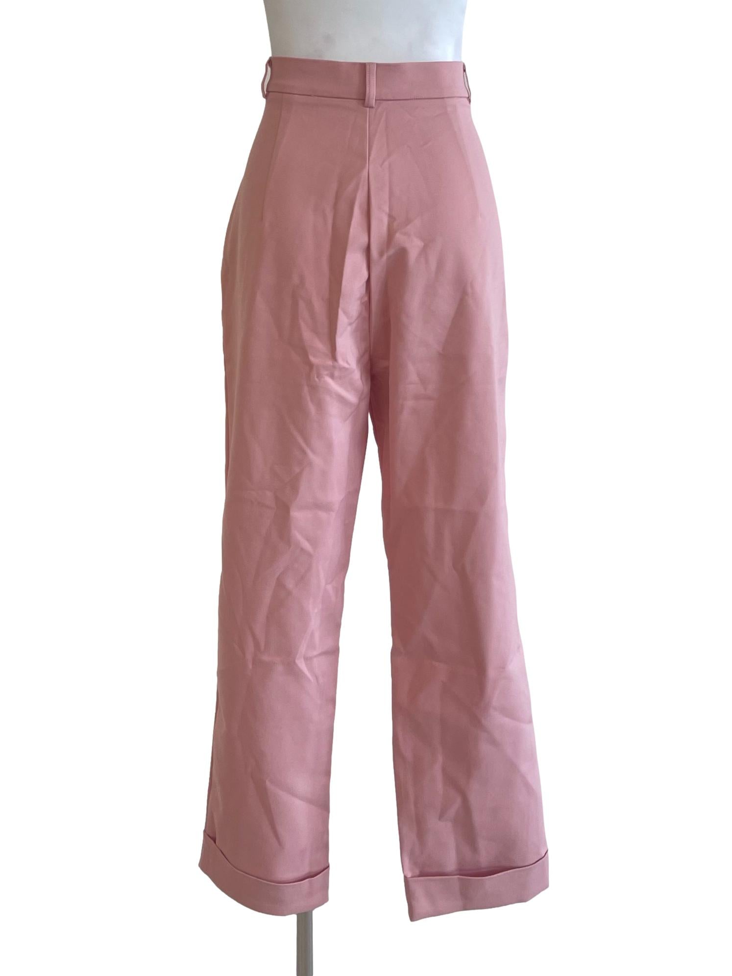 Pink Tapered Formal Pants LB
