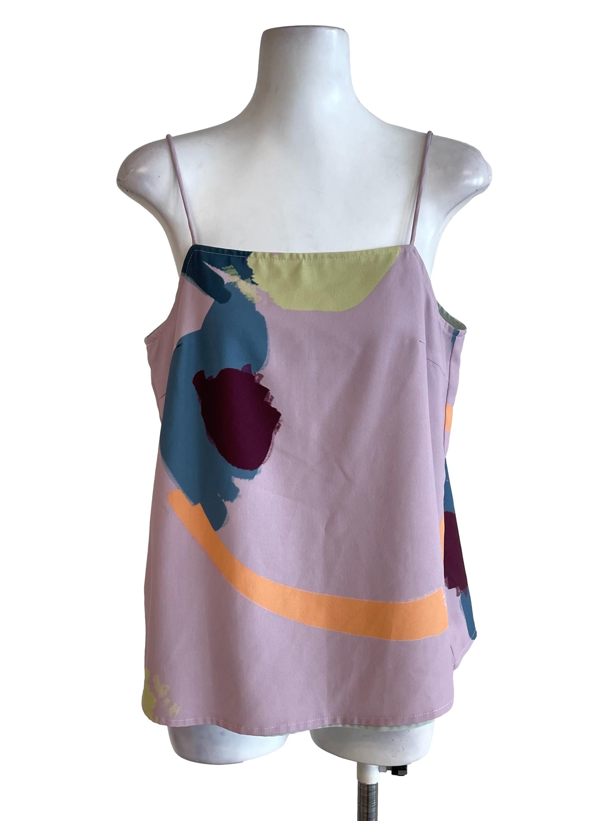 Mauve Painting Boxy Cami Top