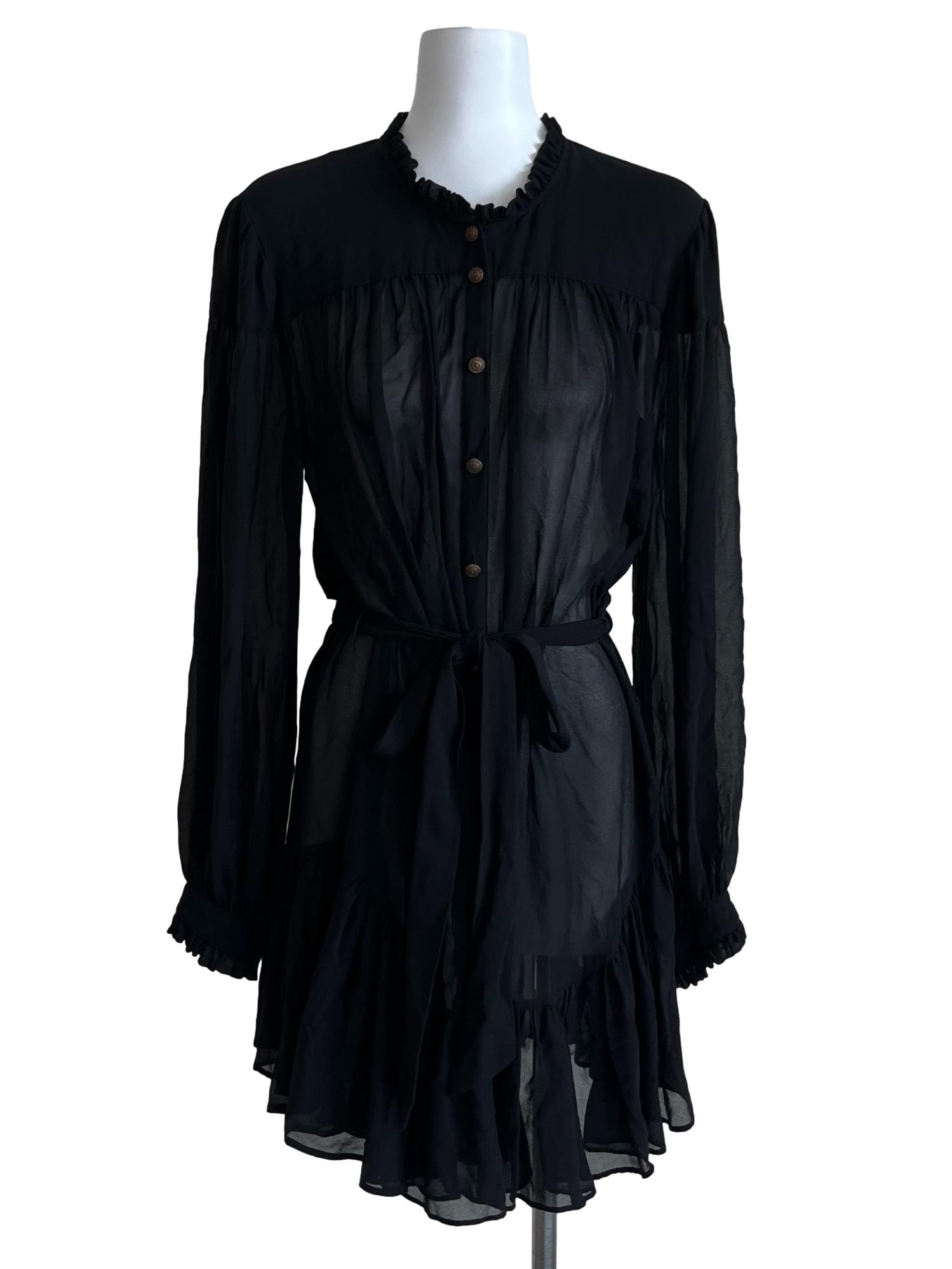 Black Plain Shirt Dress