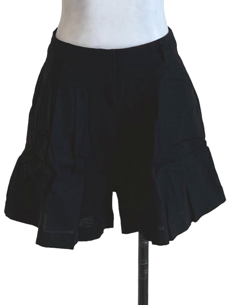 Black Rowley Longline Linen Shorts