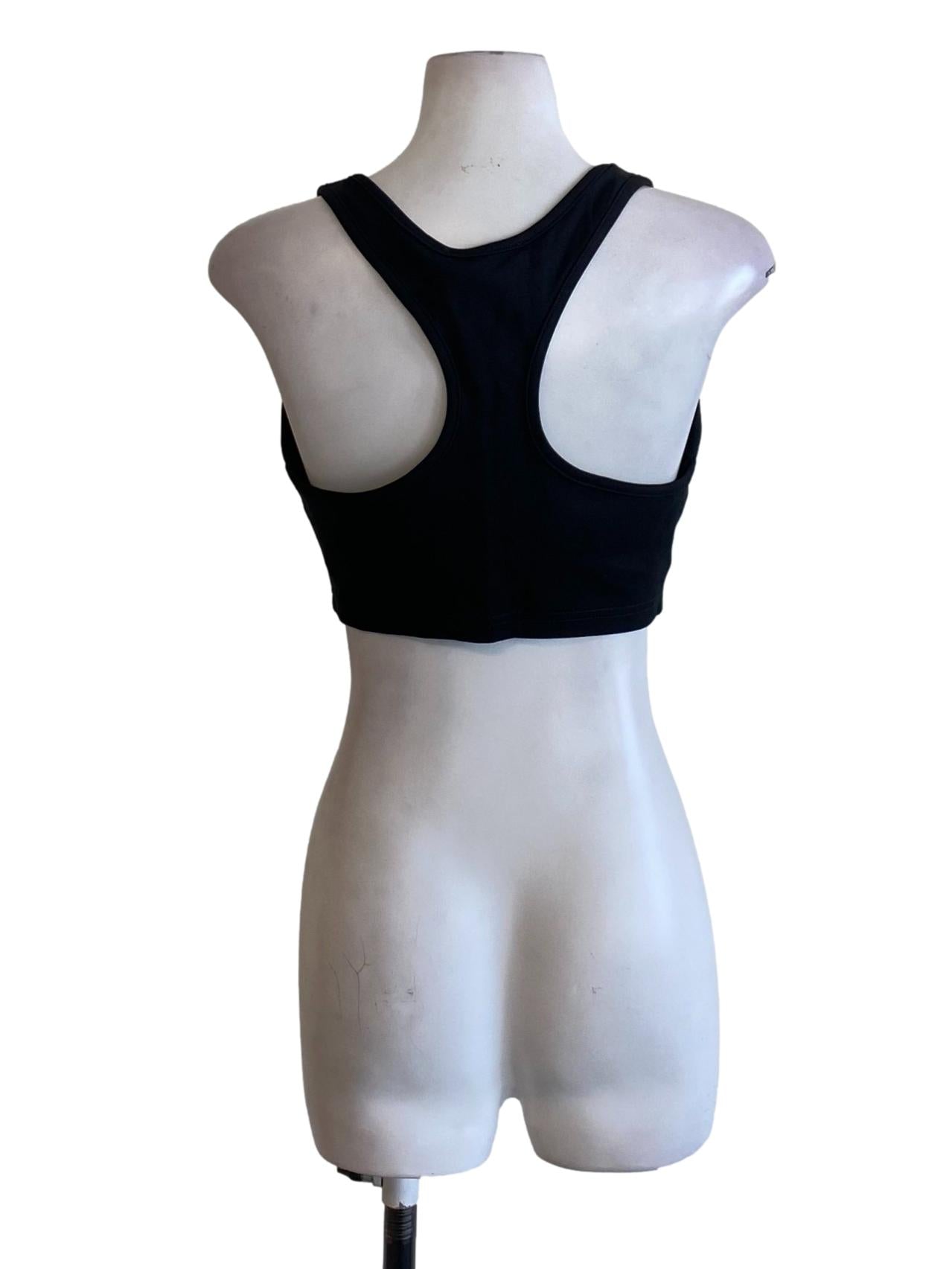 Rich Black Athleisure Fit Zipped Up Padded Top