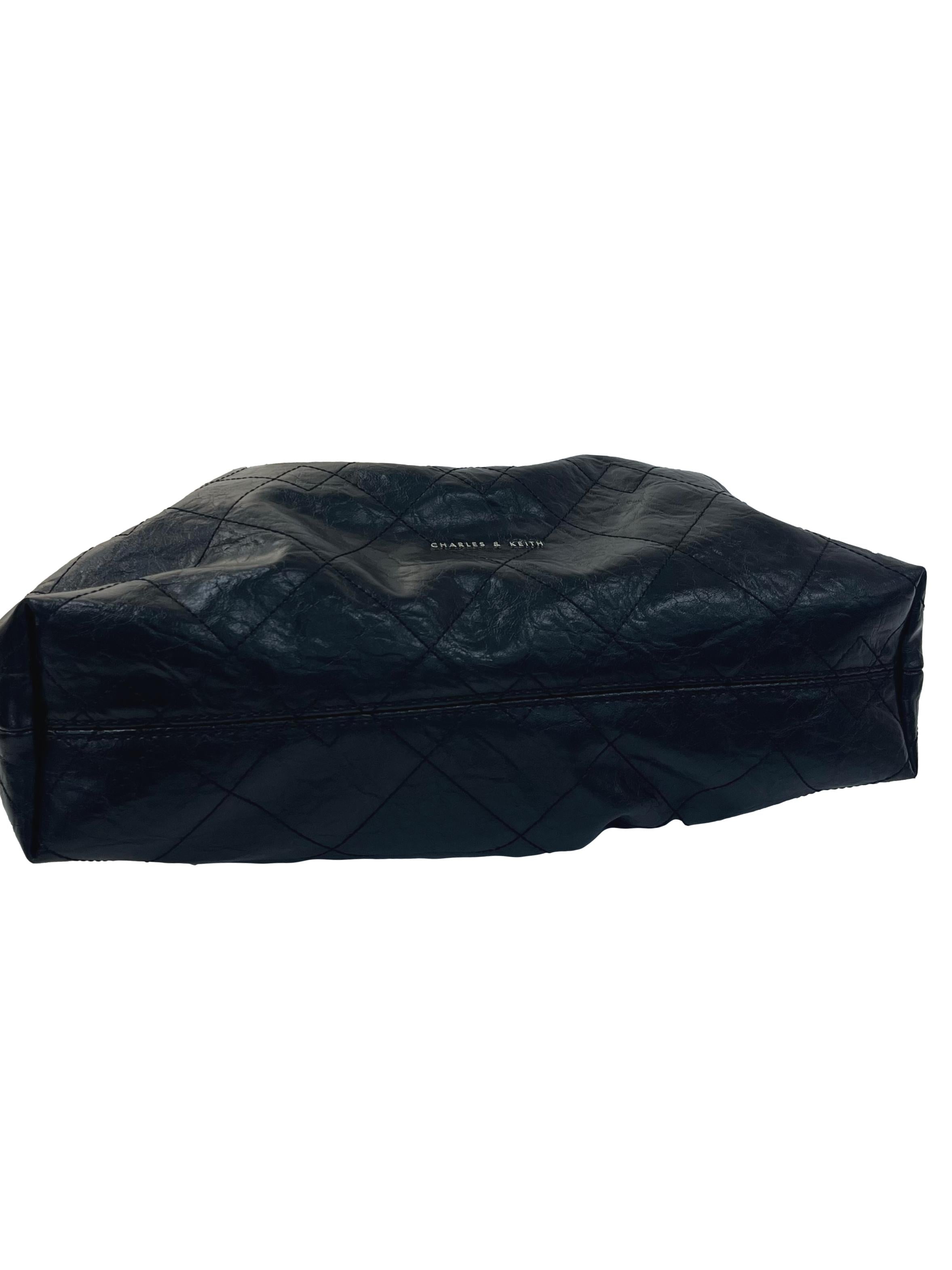 Black Duo Chain Hobo Bag
