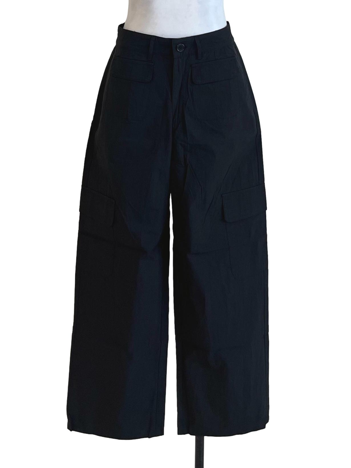 Black Vega Double Pocket Cargo Pants