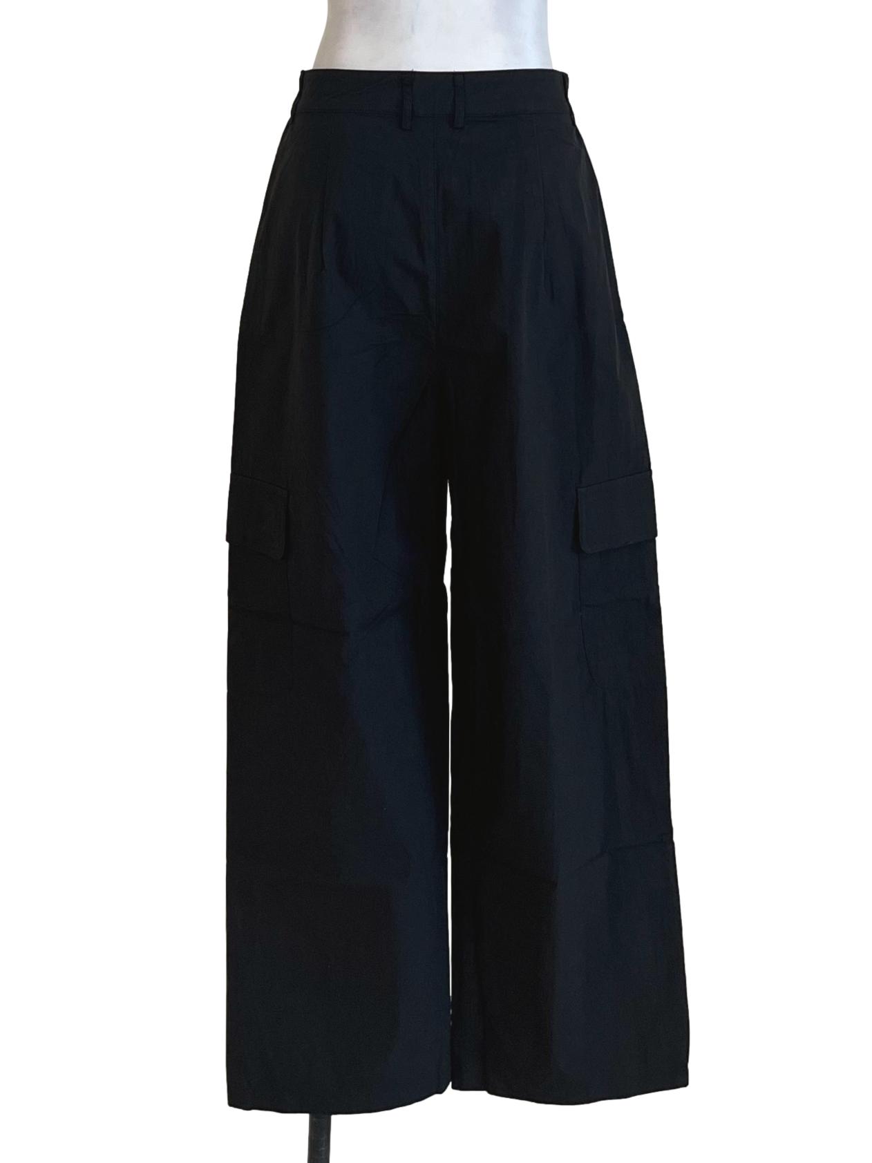 Black Vega Double Pocket Cargo Pants