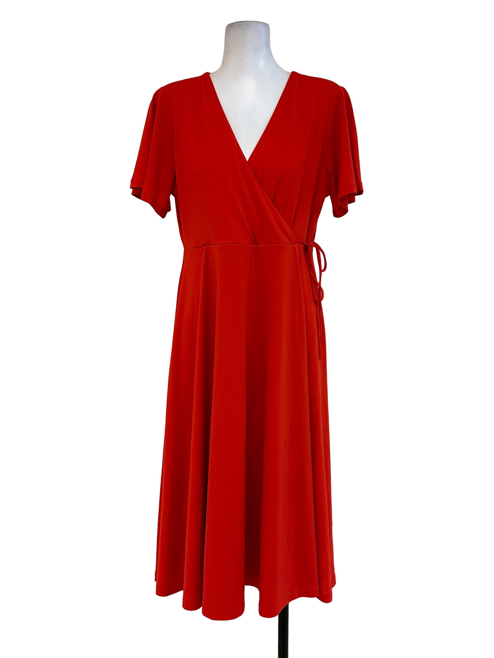 Red Plain Dress