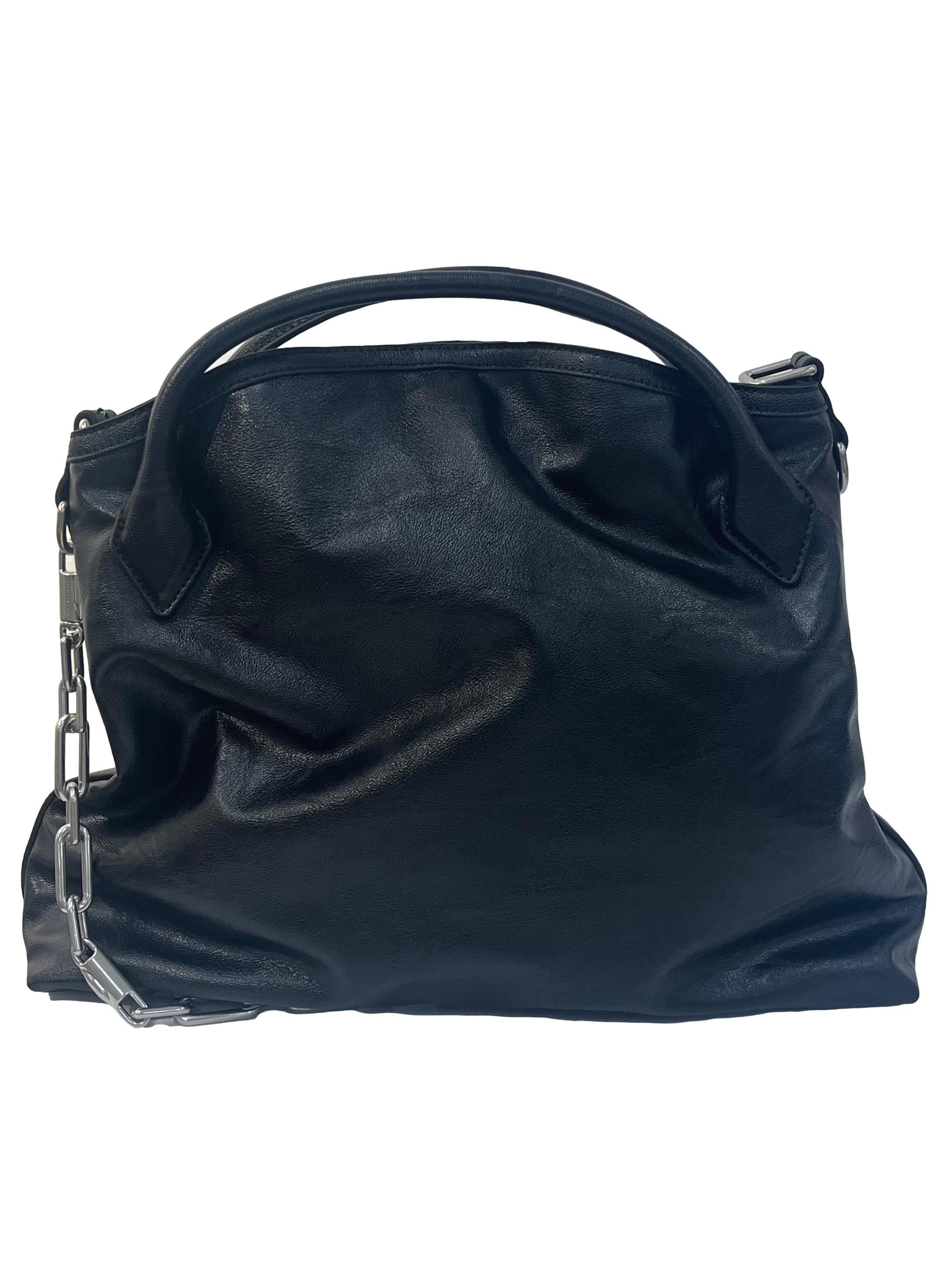 Noir Delfina Chain Tote Bag