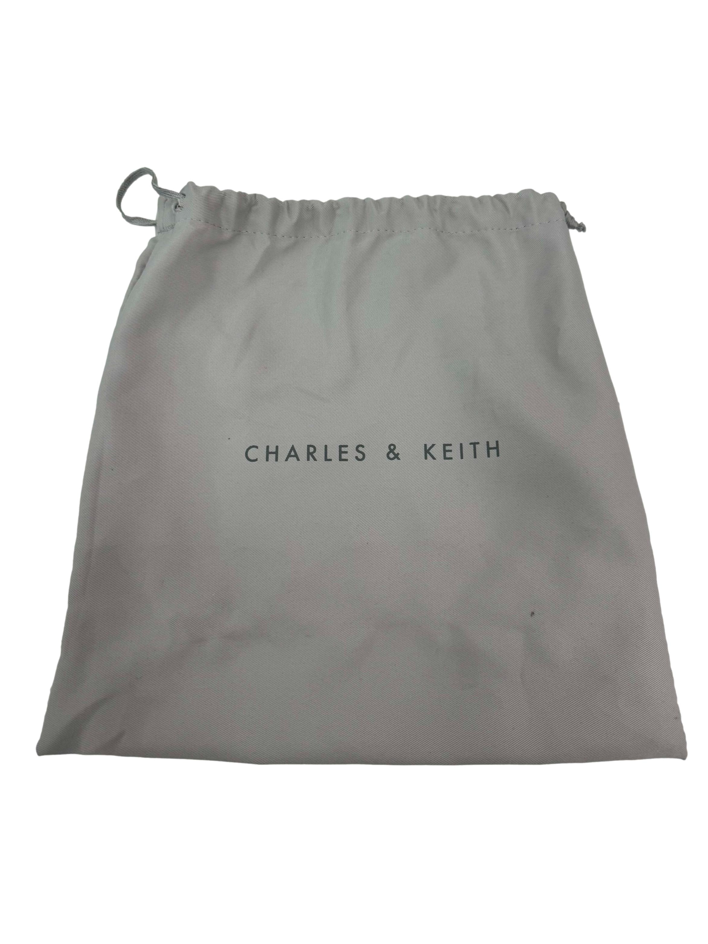 Cream Aurora Metallic Accent Chain Handle Bag