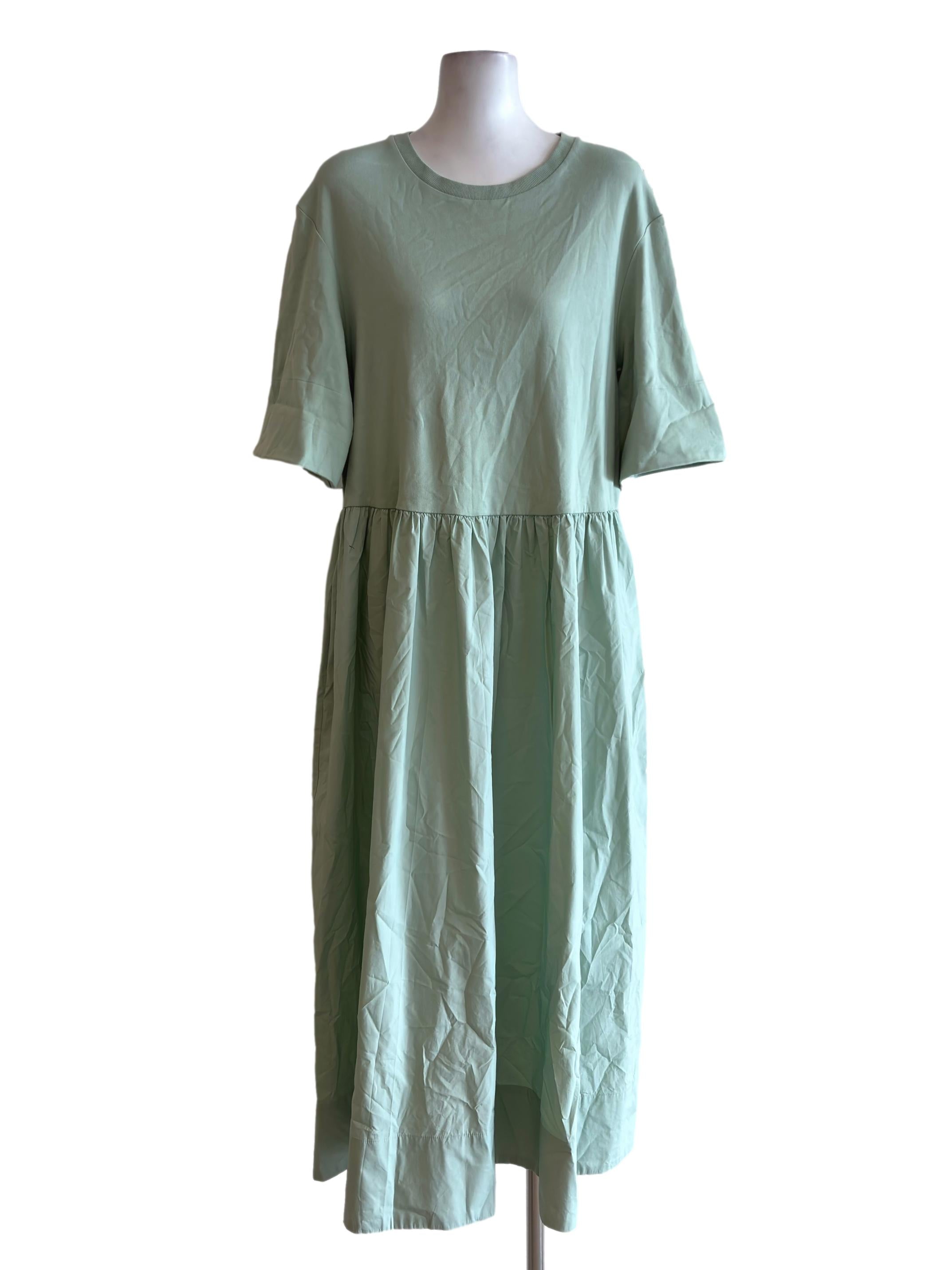 Mint Green Round Neck Maxi Dress