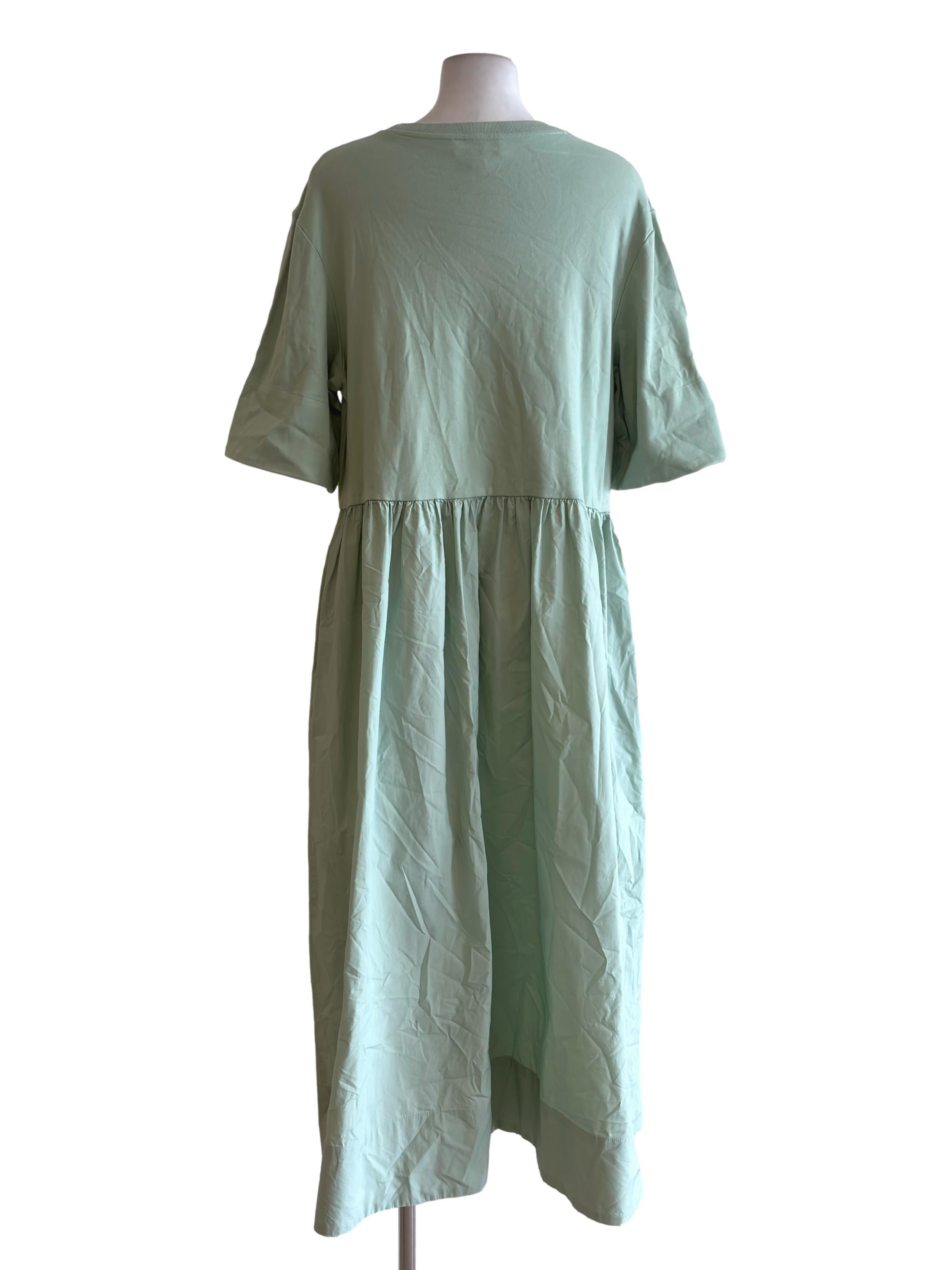 Mint Green Round Neck Maxi Dress