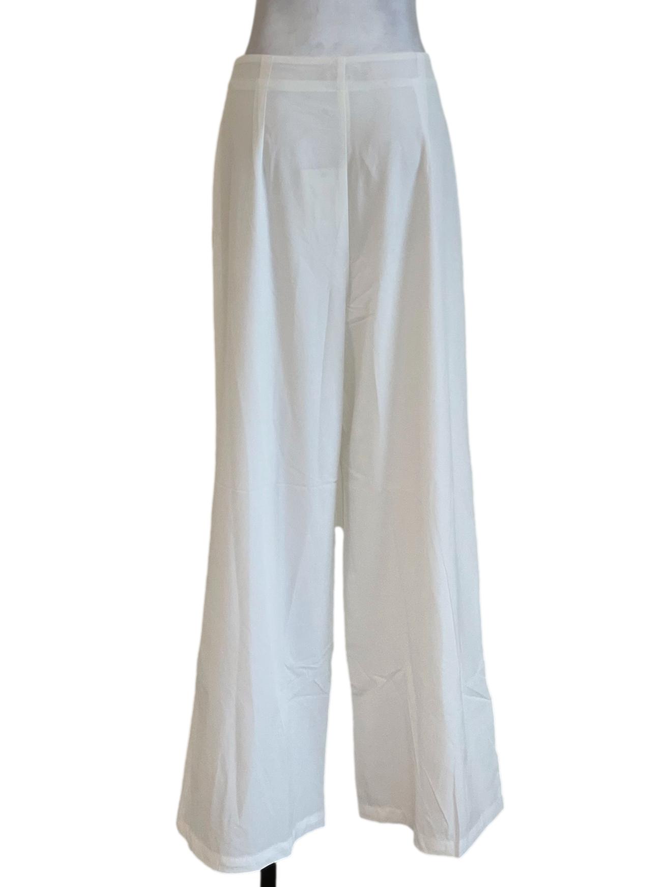 White Sean Buckled Pants