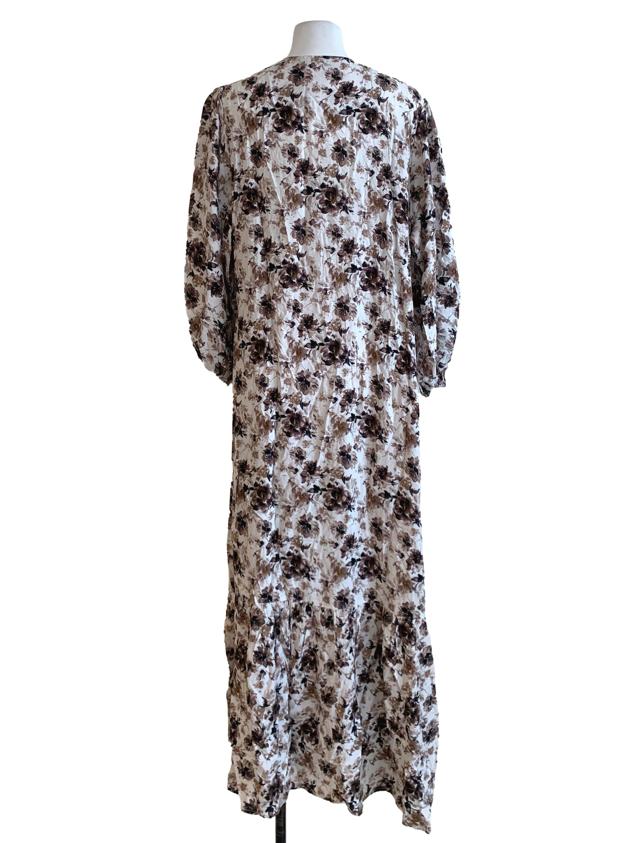 White Floral Empire Dress