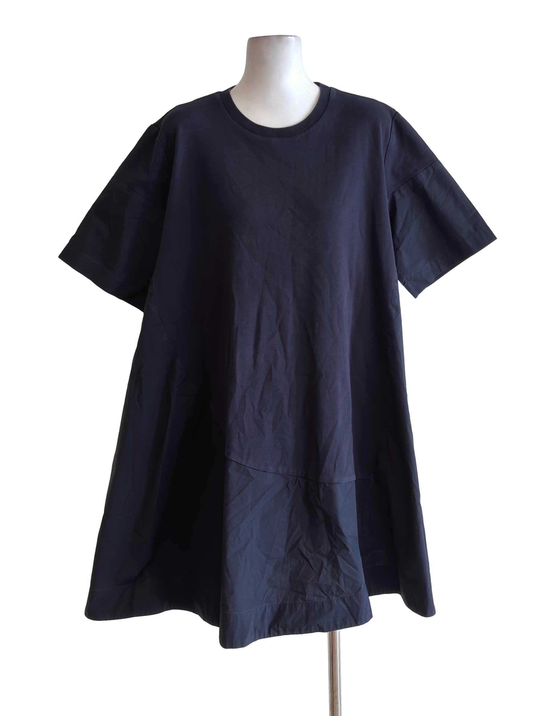 Dark Blue Round Neck Dress