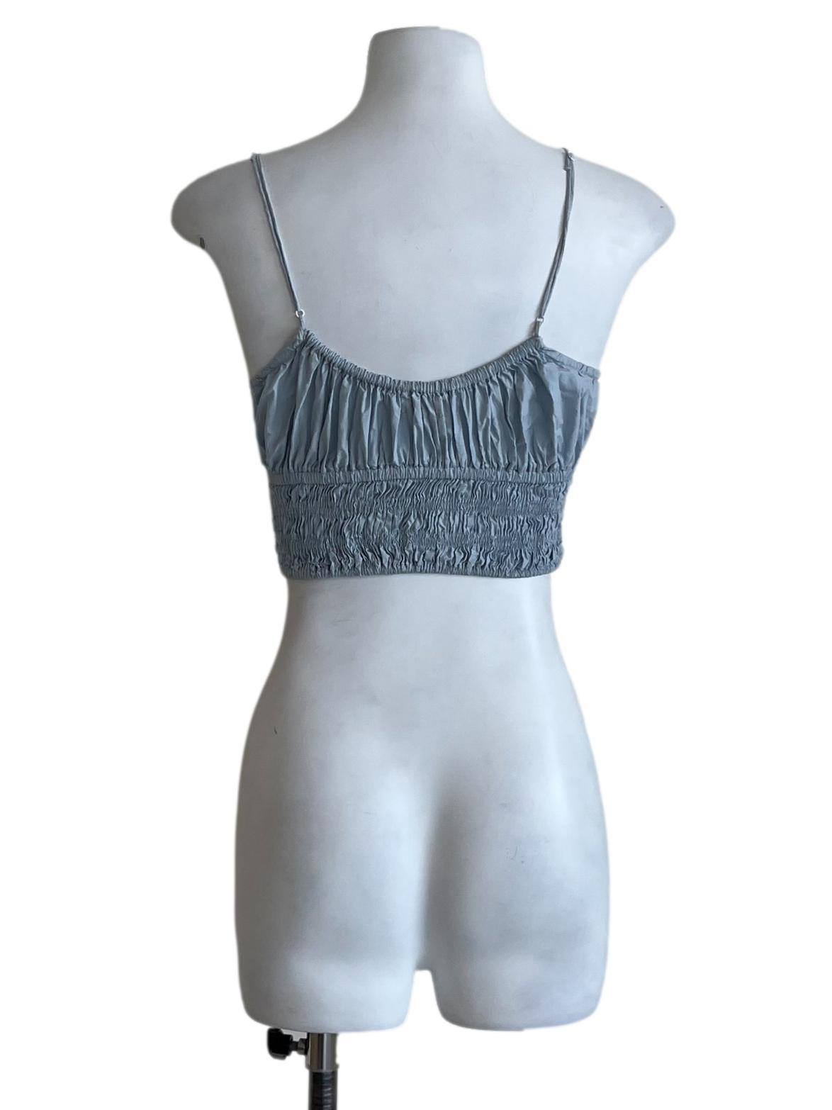 Sky Blue Spaghetti Strap Cropped Top