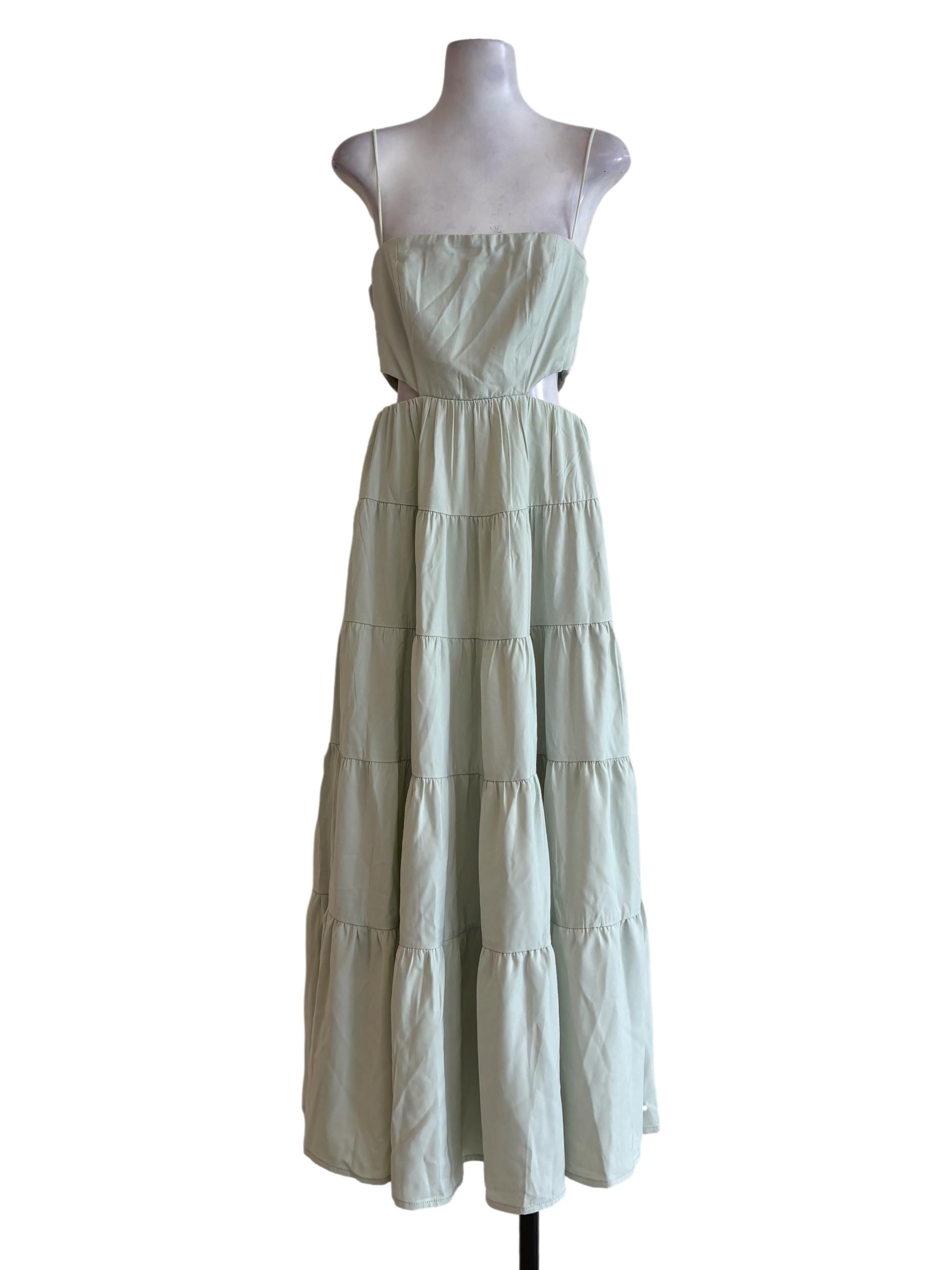 Pastel Green Spaghetti Strap Dress