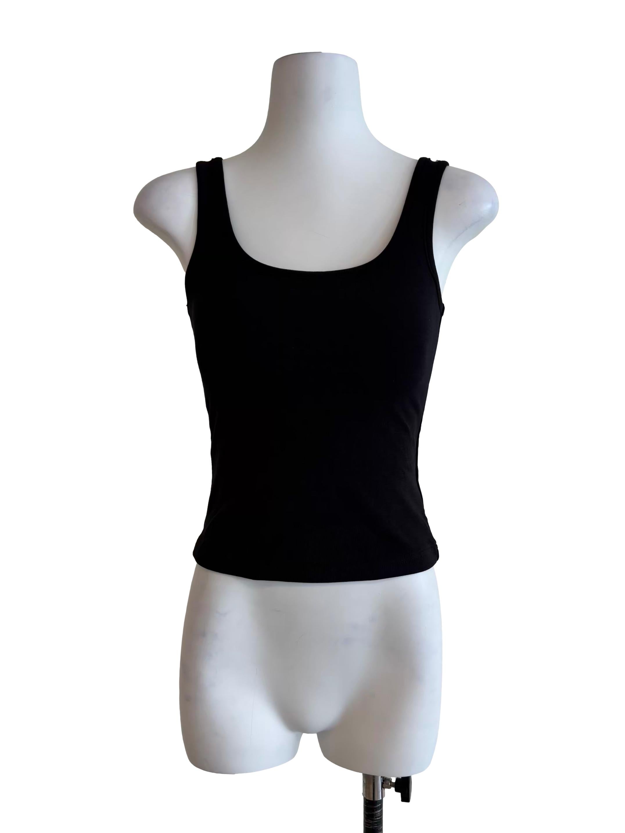 Jet Black Padded Tank Top