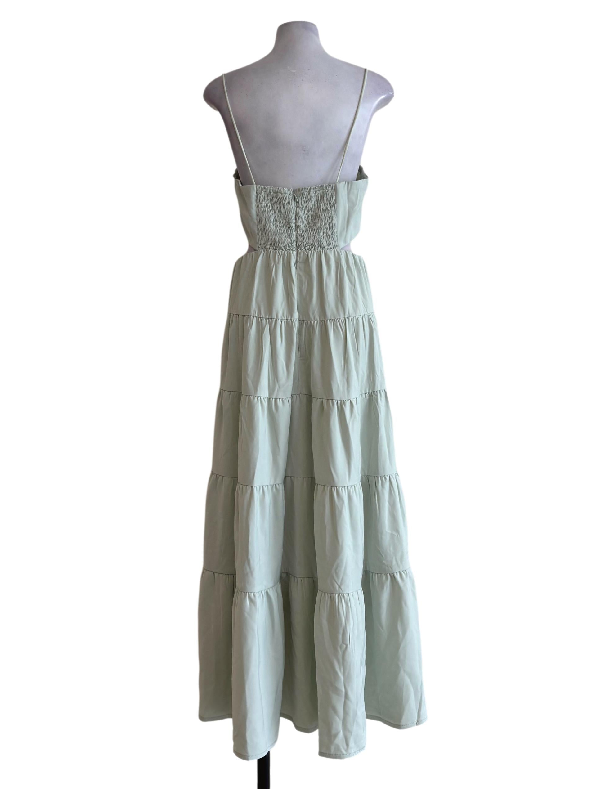 Pastel Green Spaghetti Strap Dress