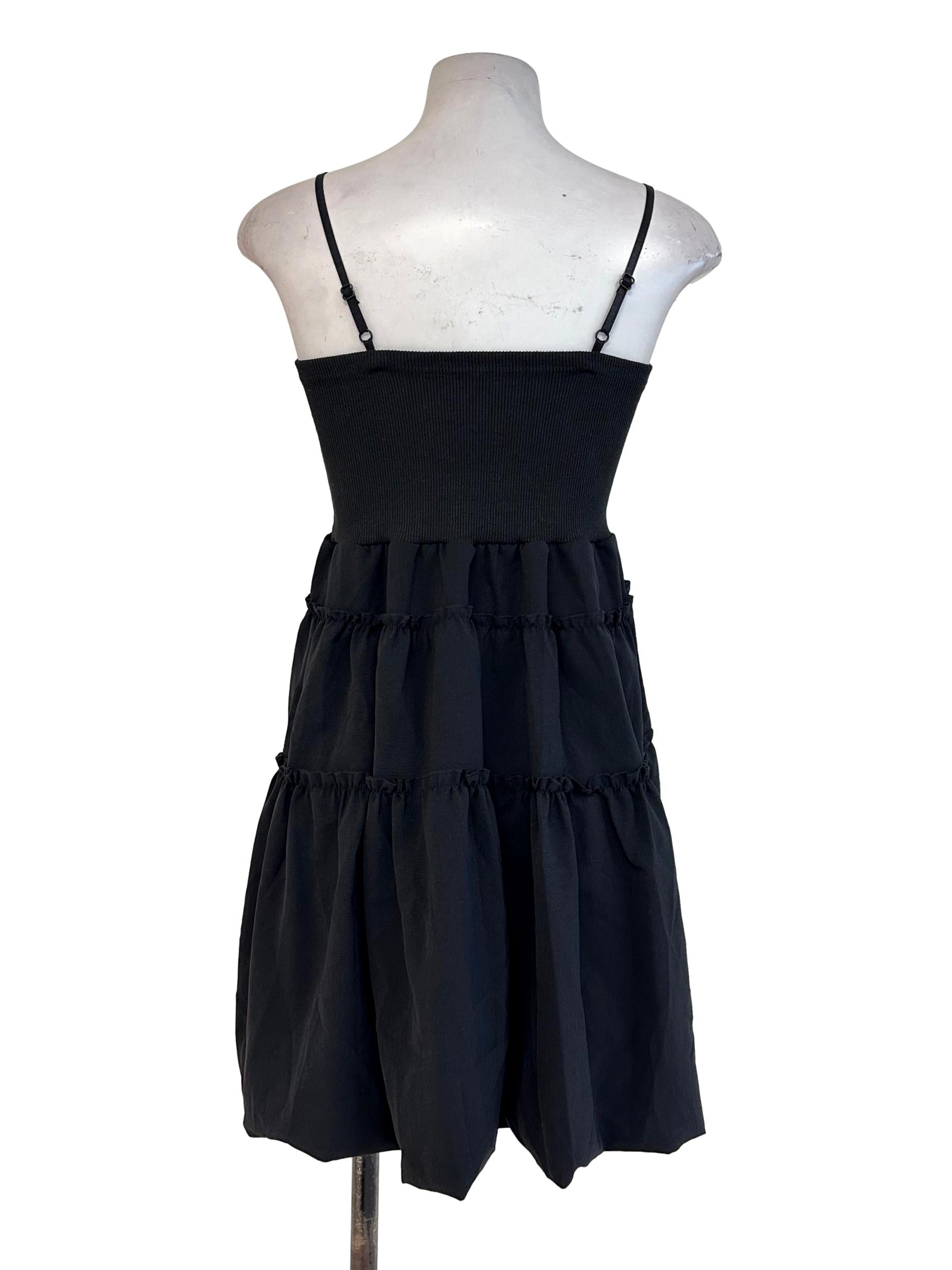 Black Plain Mini Dress