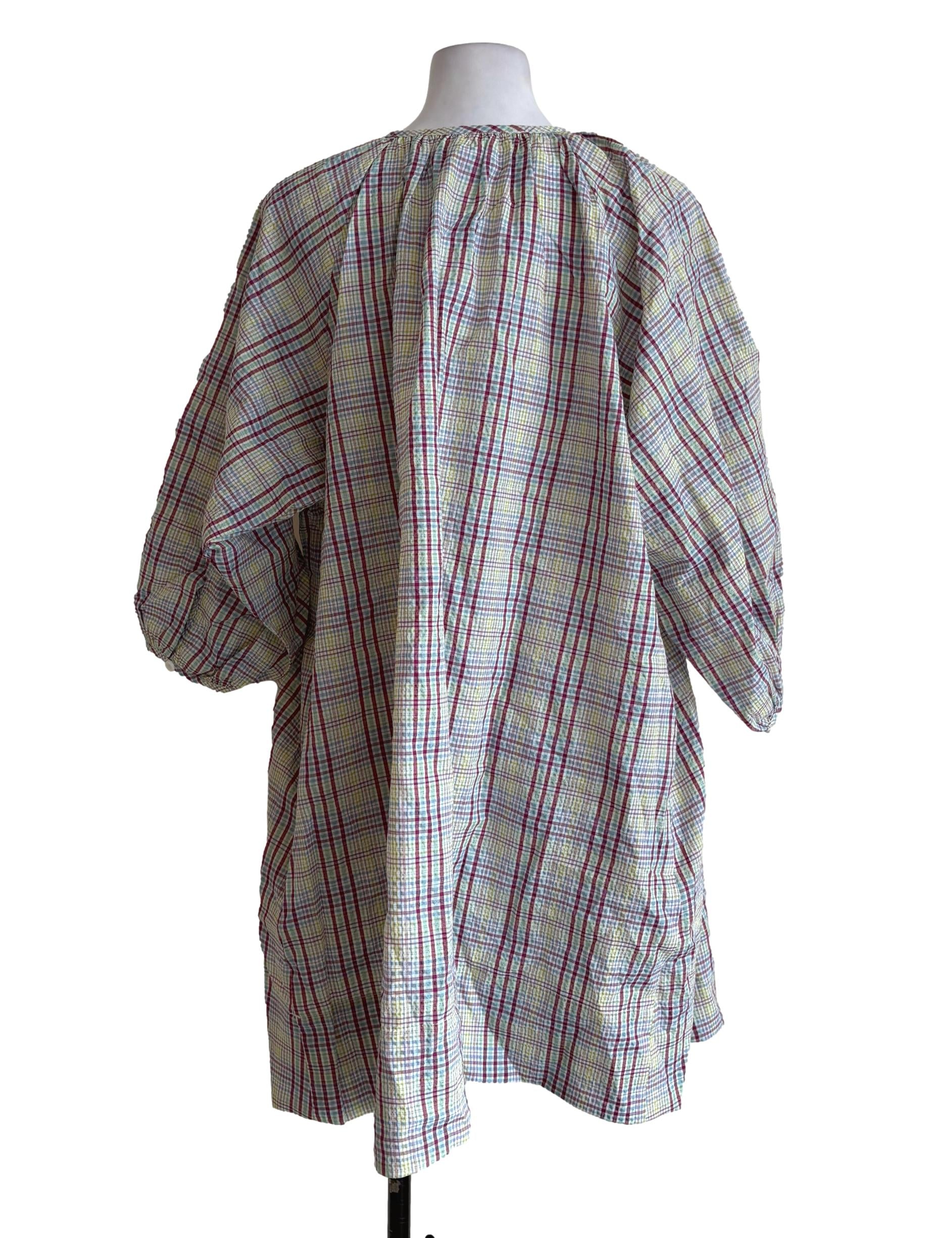 Multicolour Plaid Gypsy Dress