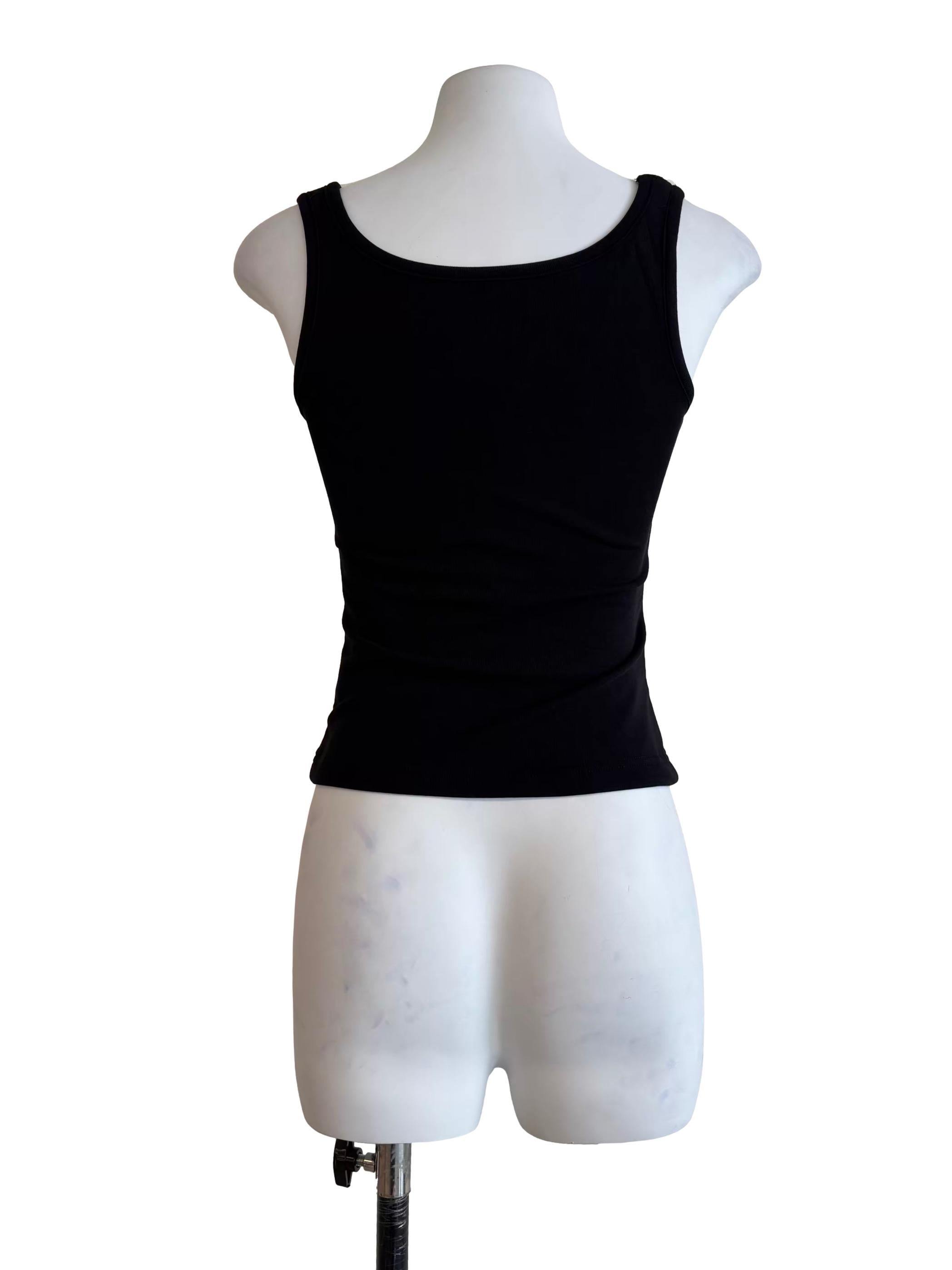 Jet Black Padded Tank Top