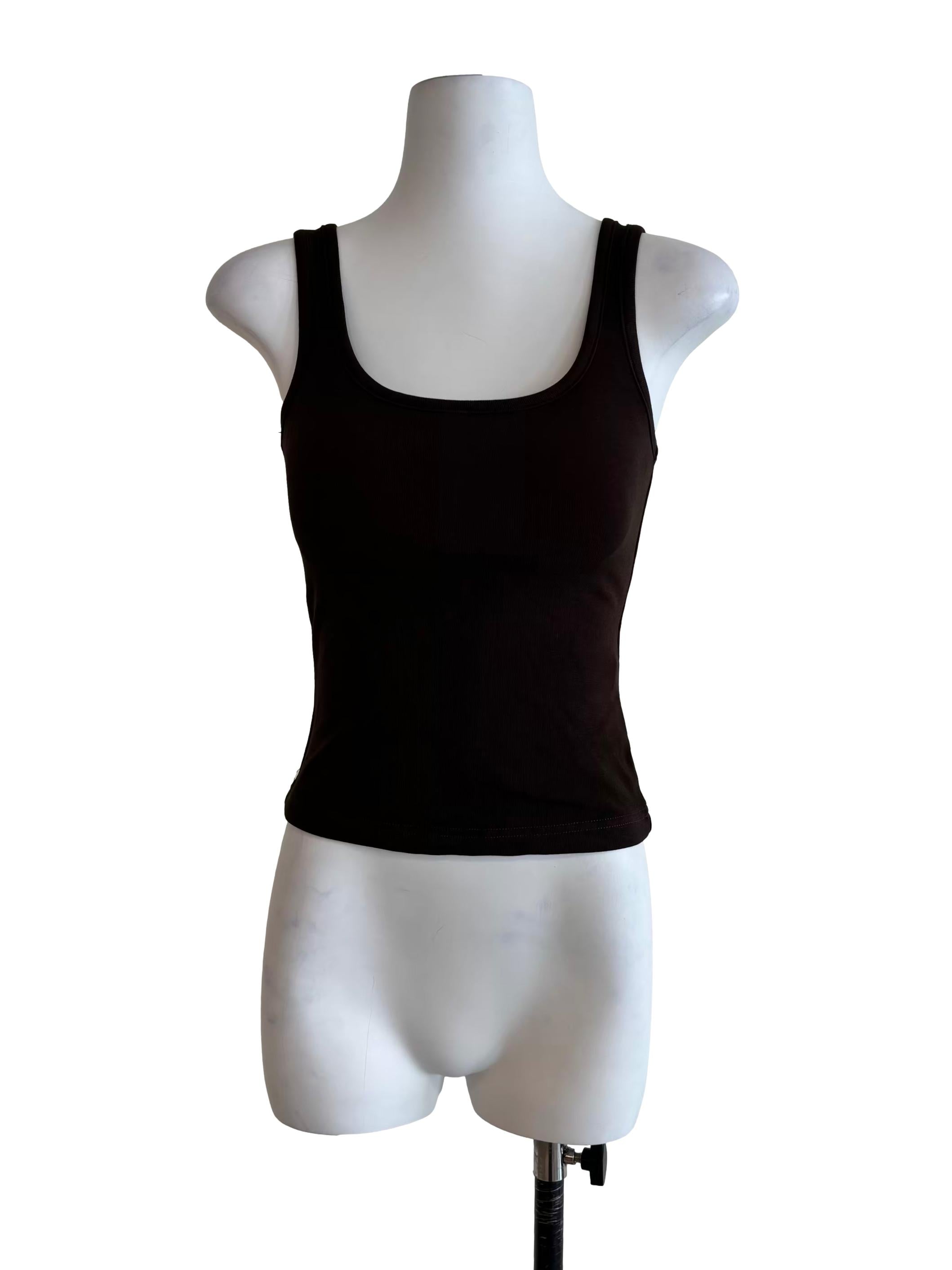 Dark Taupe Padded Tank Top