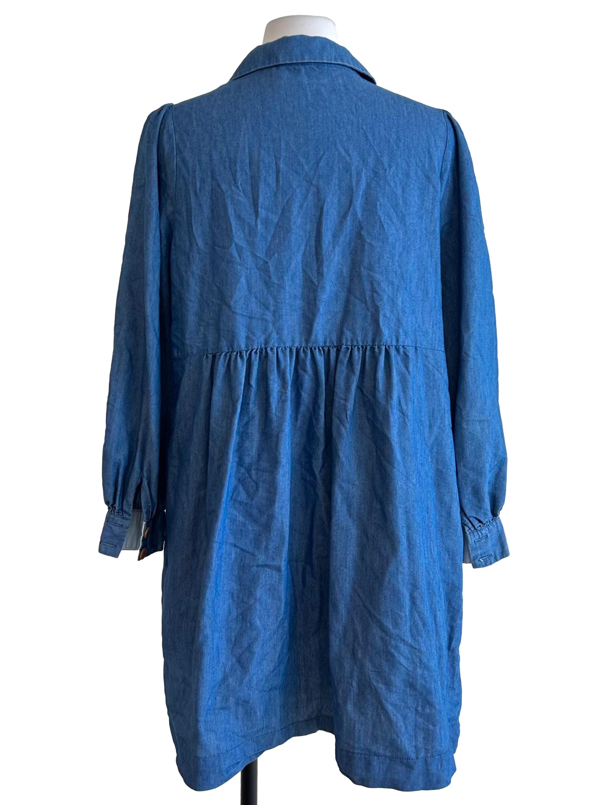Denim Button Up Smock Dress