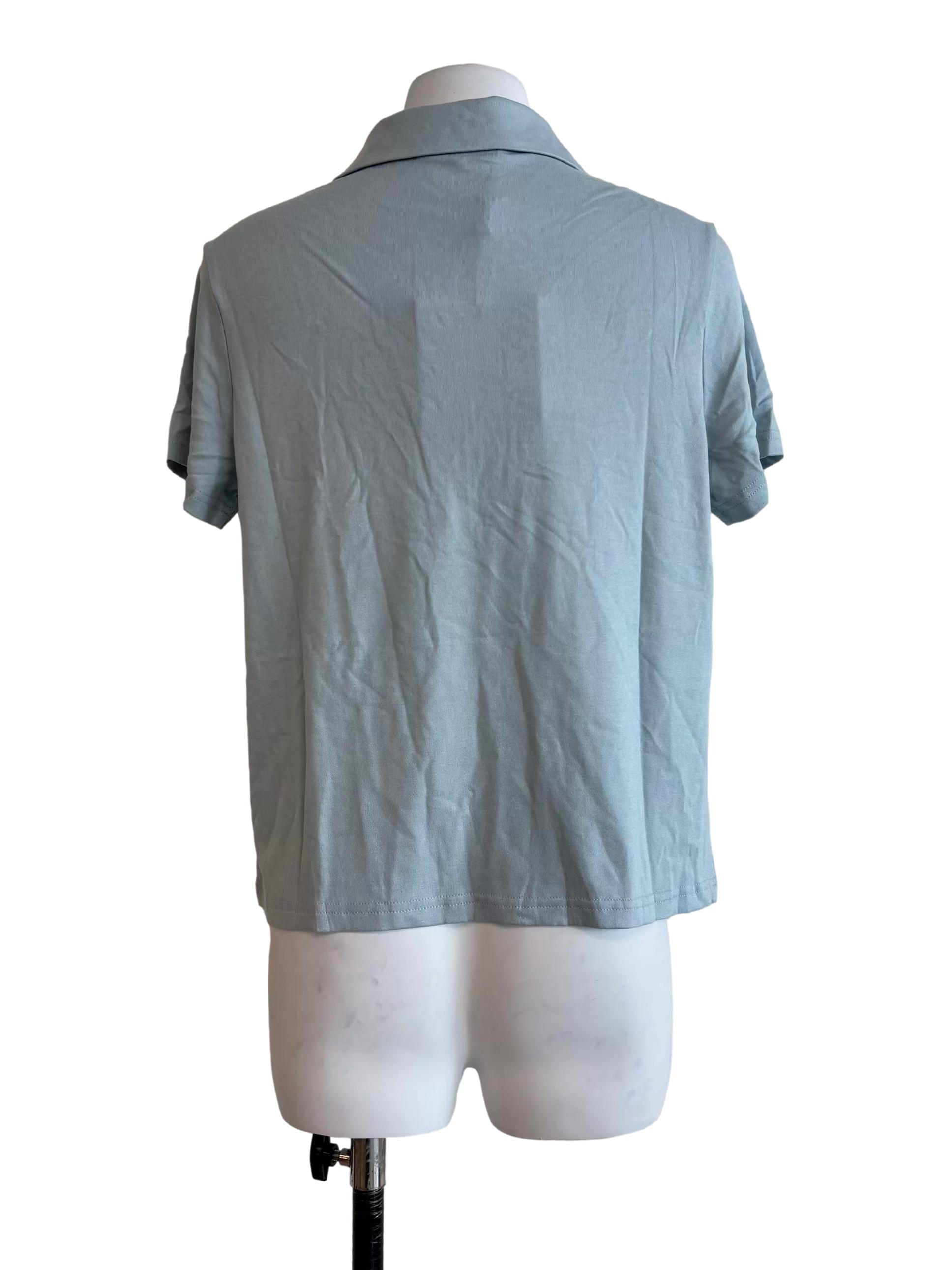 Baby Blue Buttoned Polo Shirt
