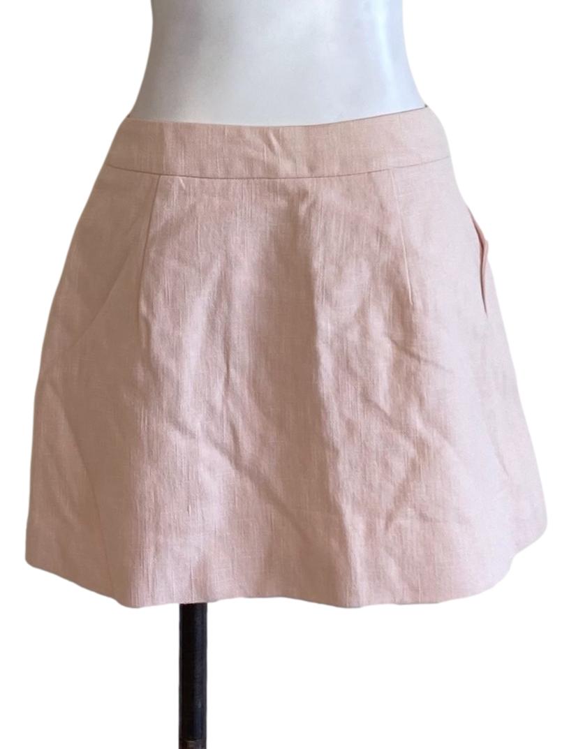 Lemonade Pink Buttoned Waist Mini Skirt