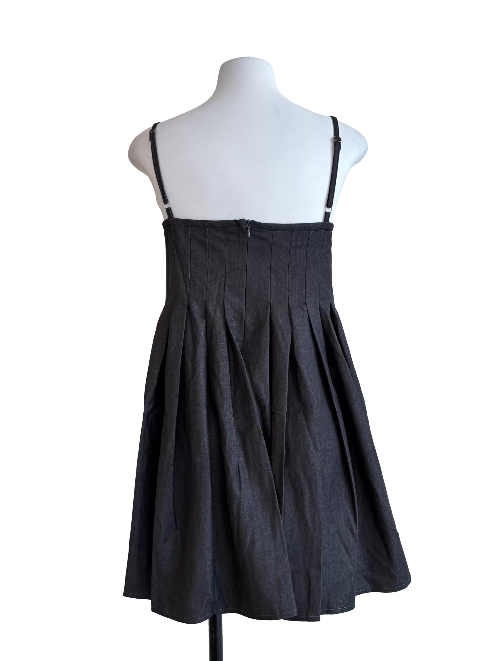 Dove Grey Mini A-Line Dress