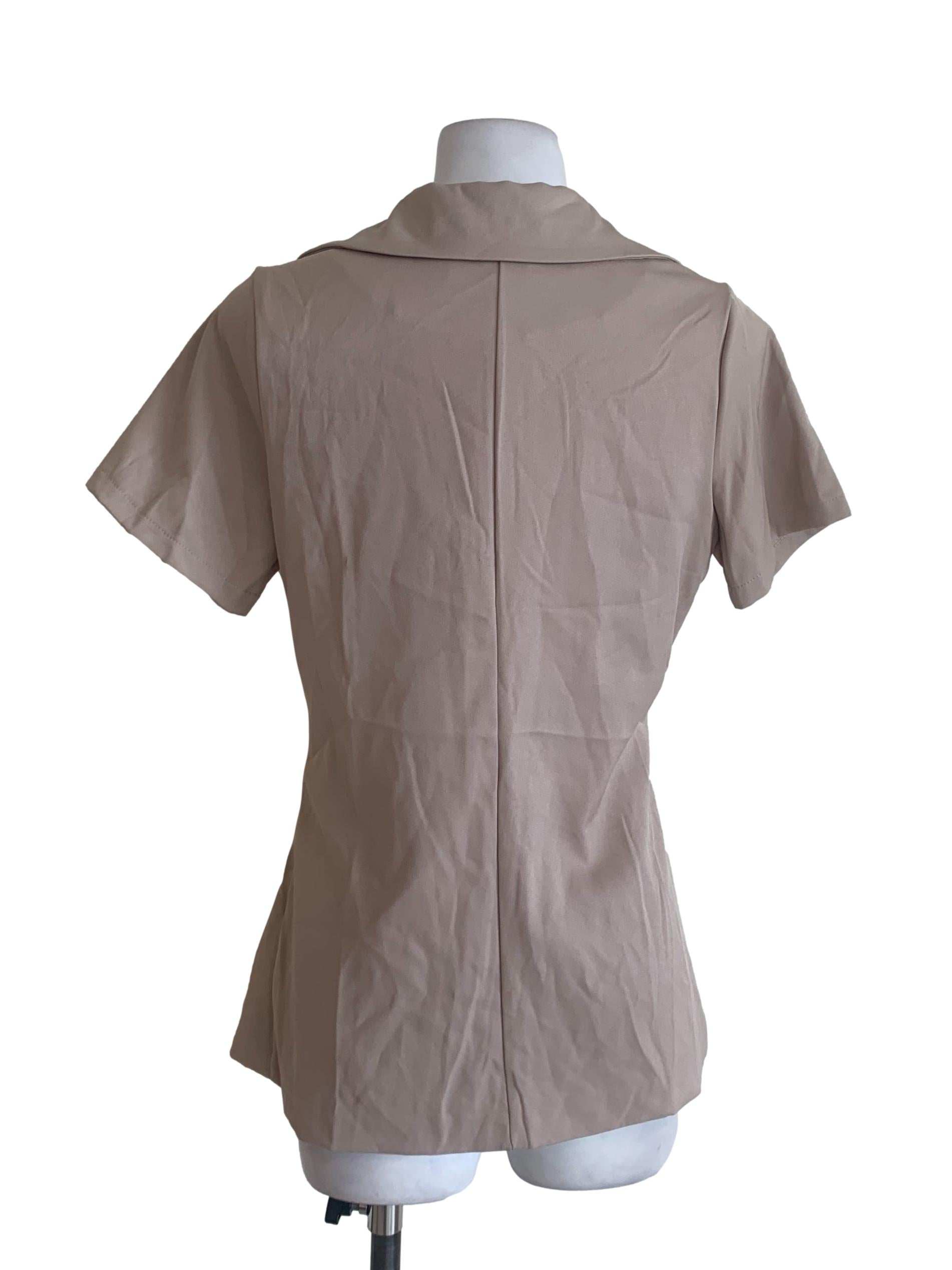Sandcastle Beige Wrap Top