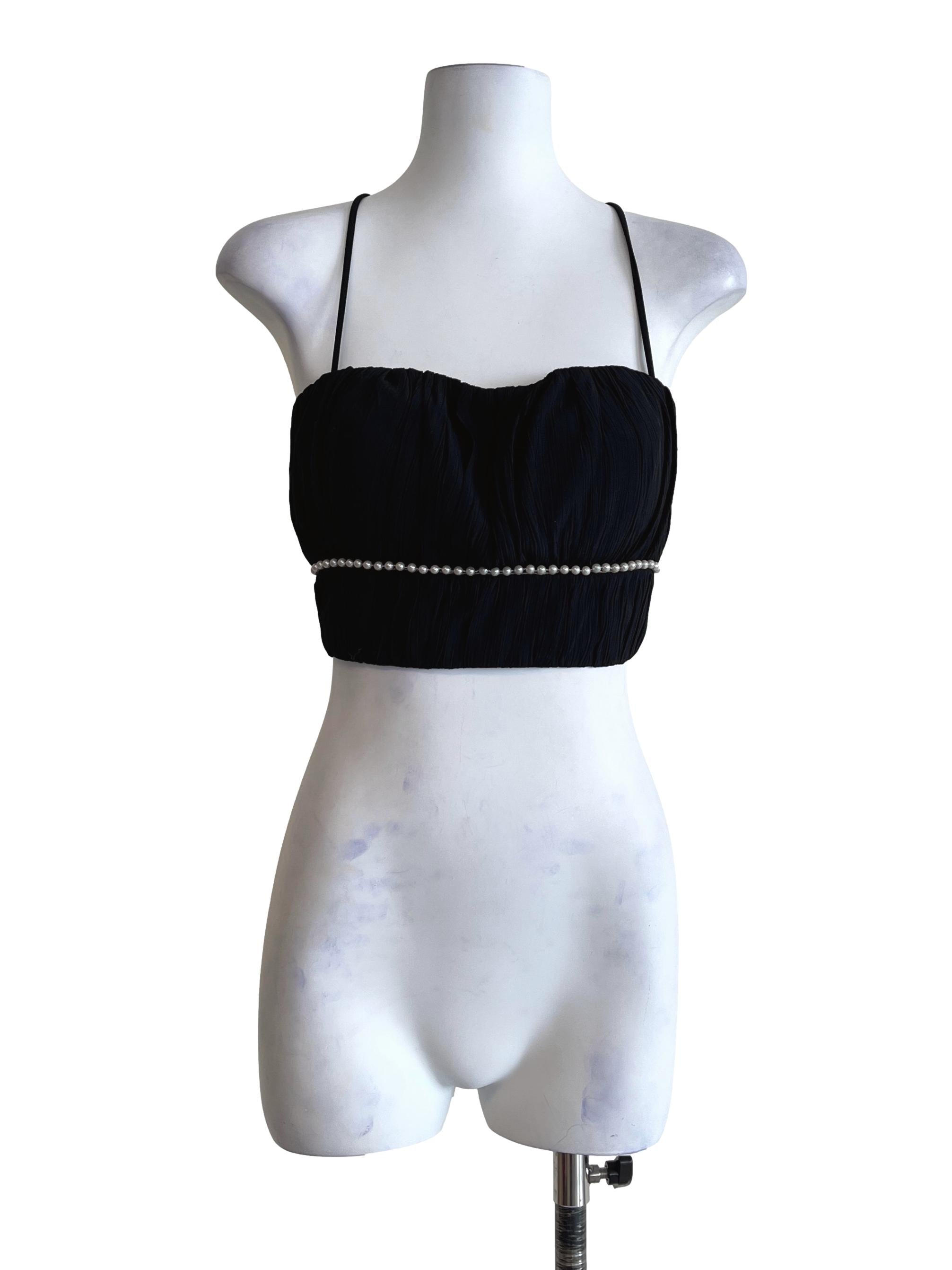 Ink Black Spaghetti Sleeveless Top
