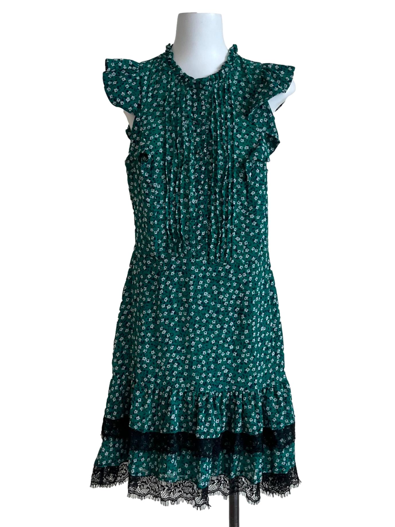 Shamrock Floral Lace Hem Dress