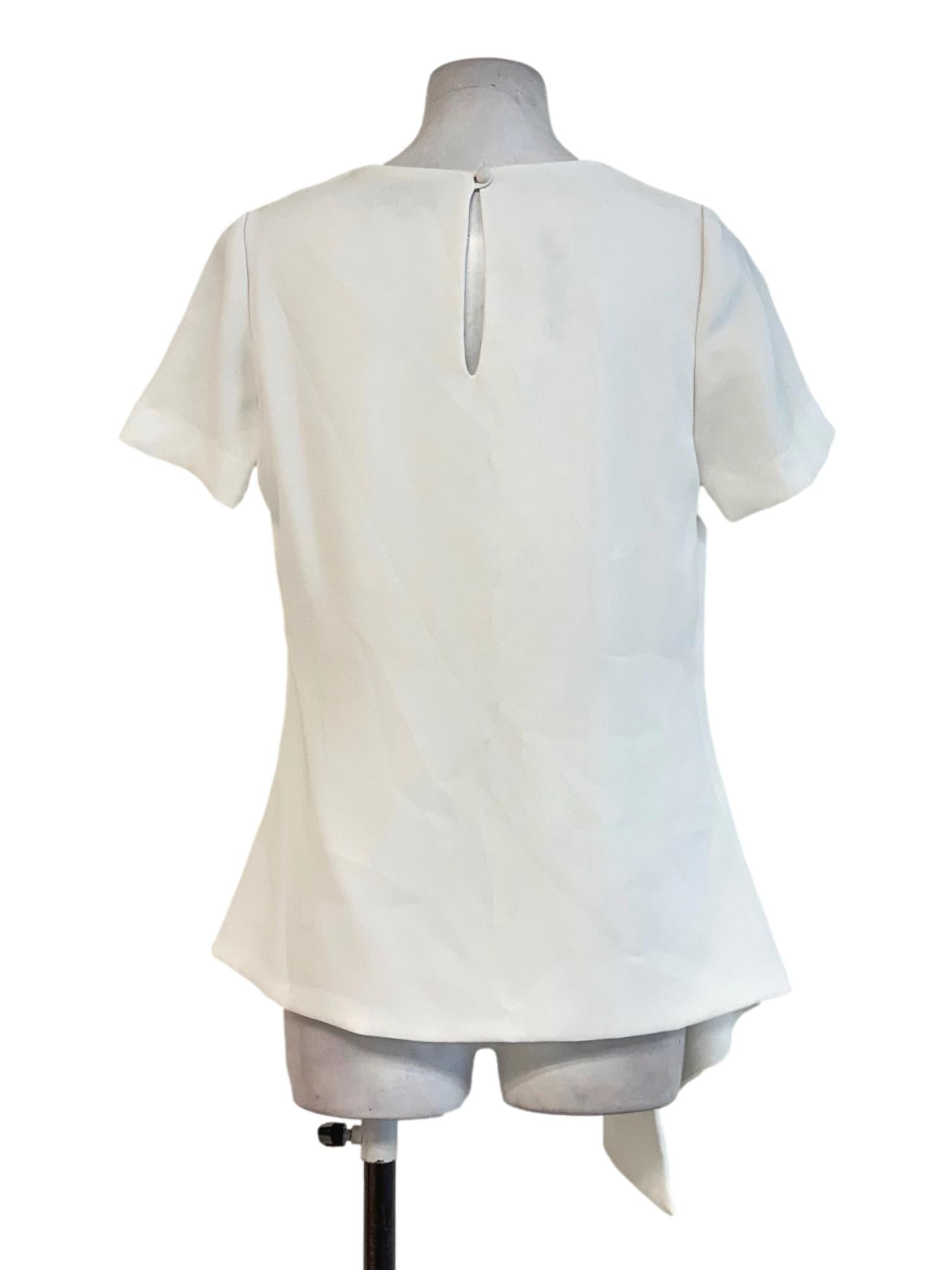 Daisy White Pattern Top