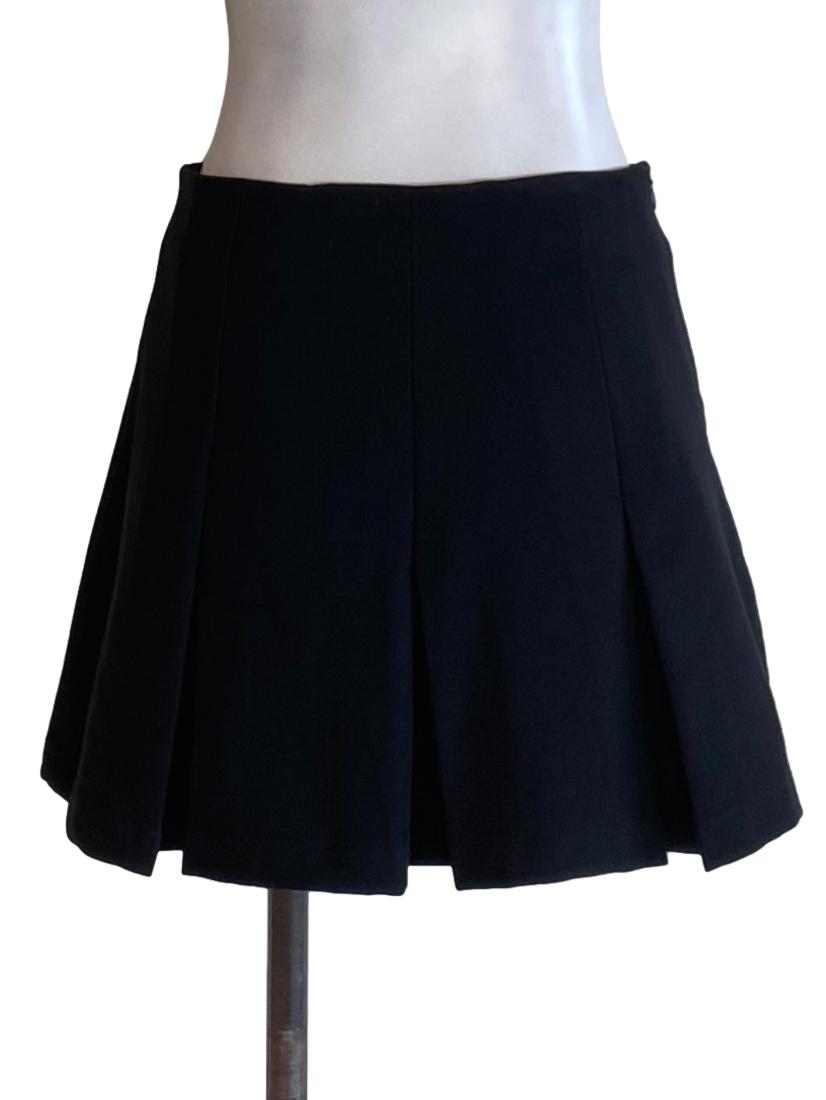 Ebony Black Semi Circle Mini A-Line Skirt
