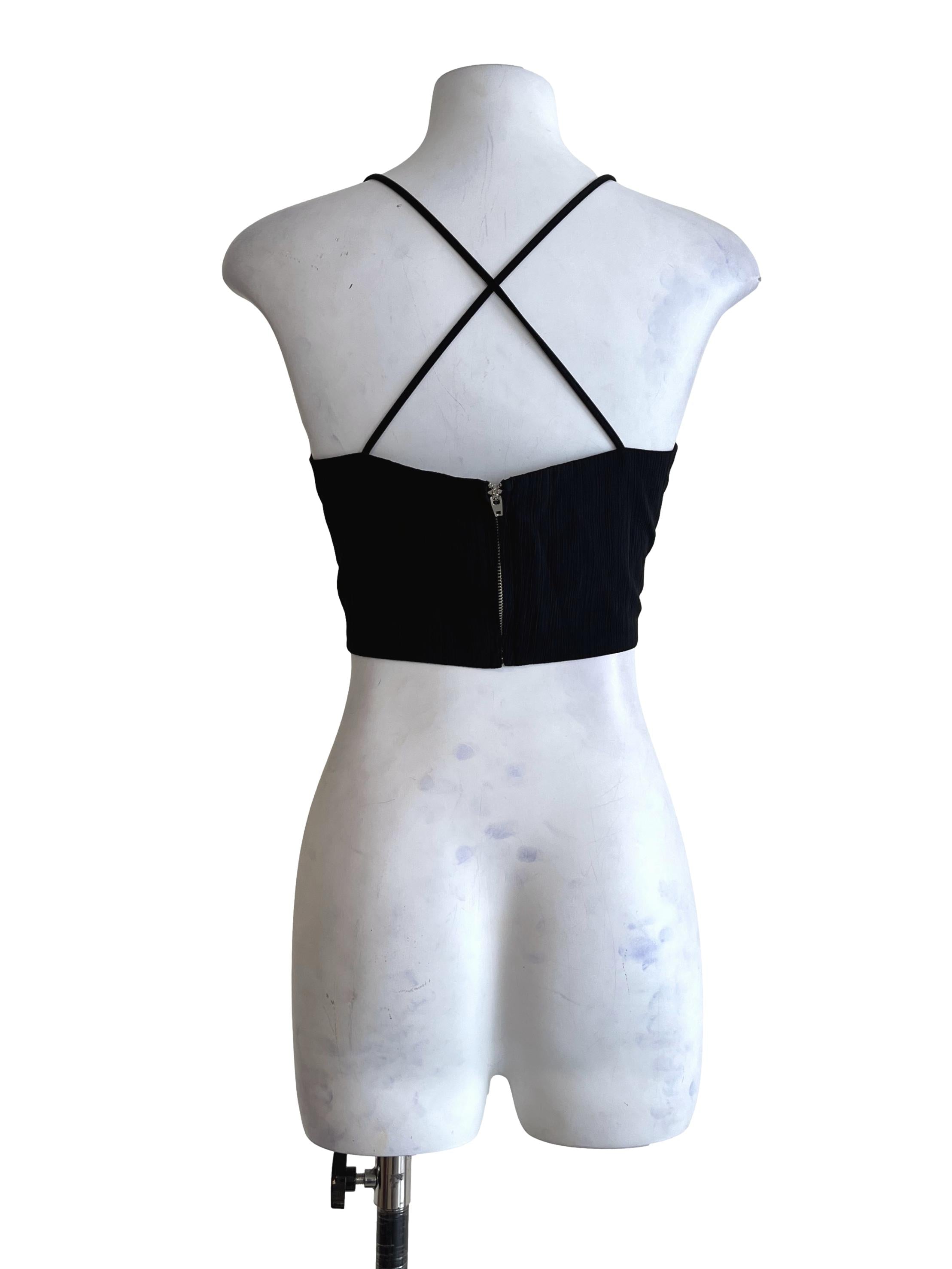 Ink Black Spaghetti Sleeveless Top