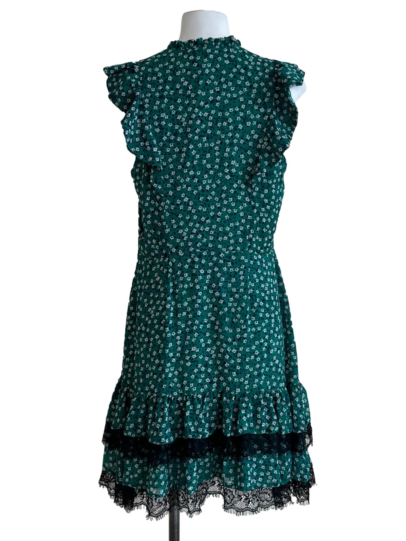 Shamrock Floral Lace Hem Dress