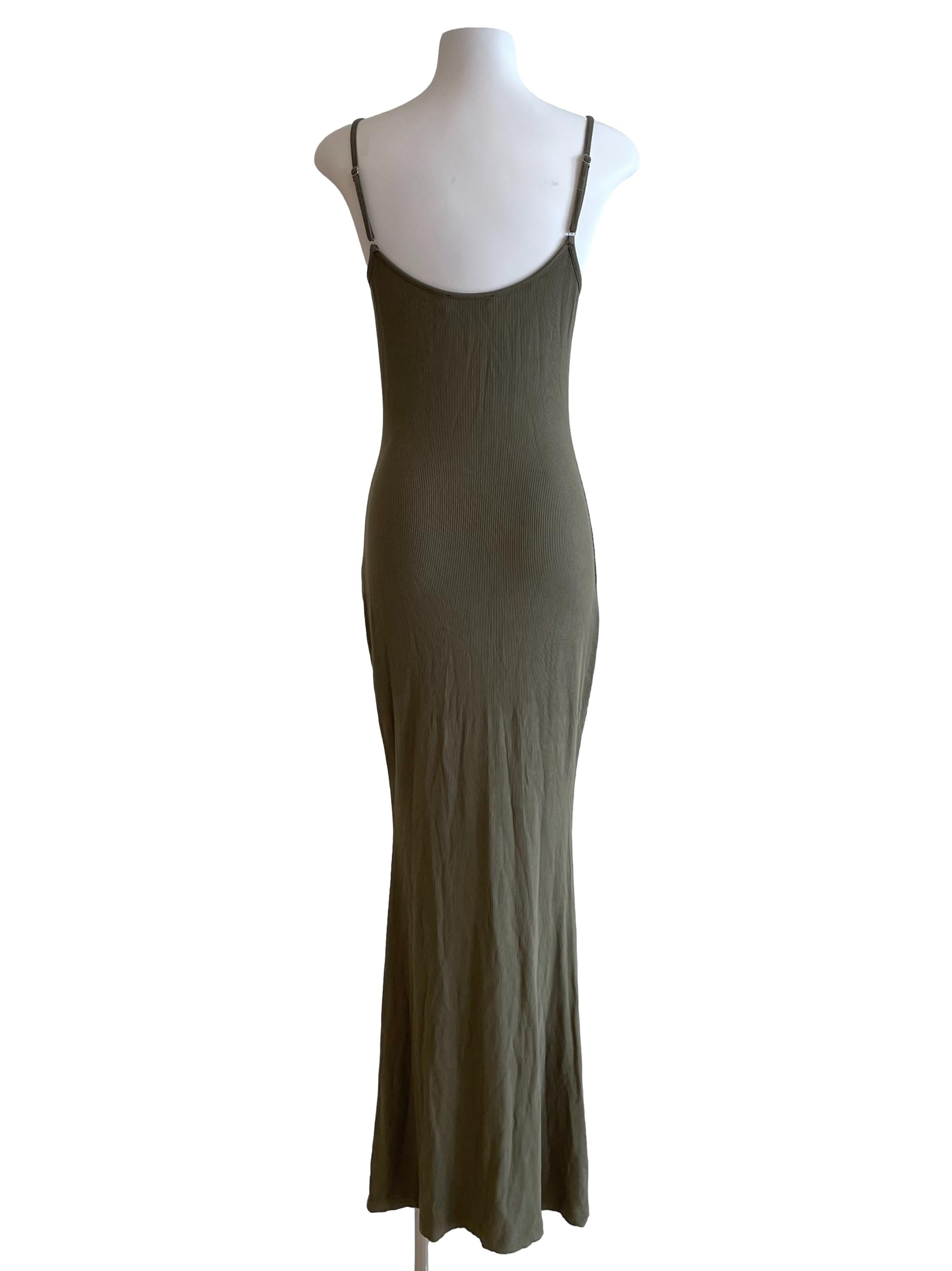 Olive Knit Bodycon Cami Dress