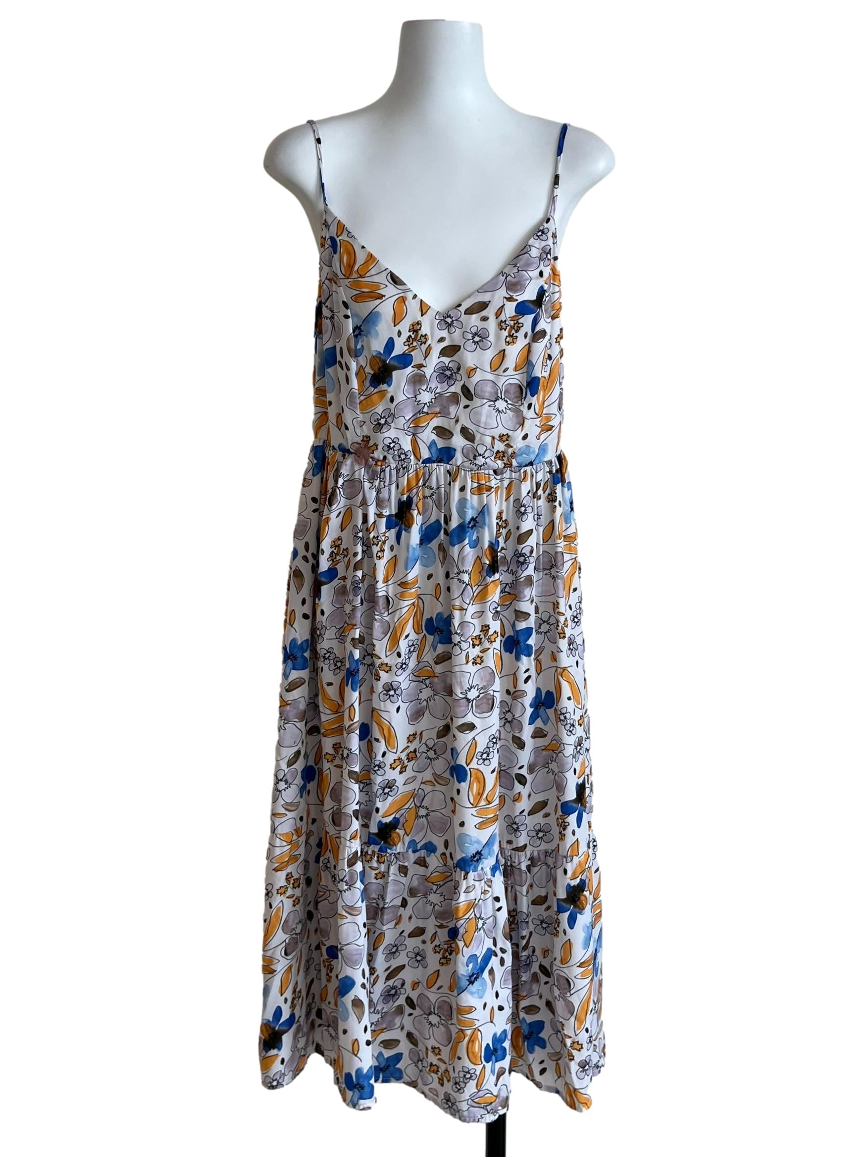 White Floral A-Line Dress