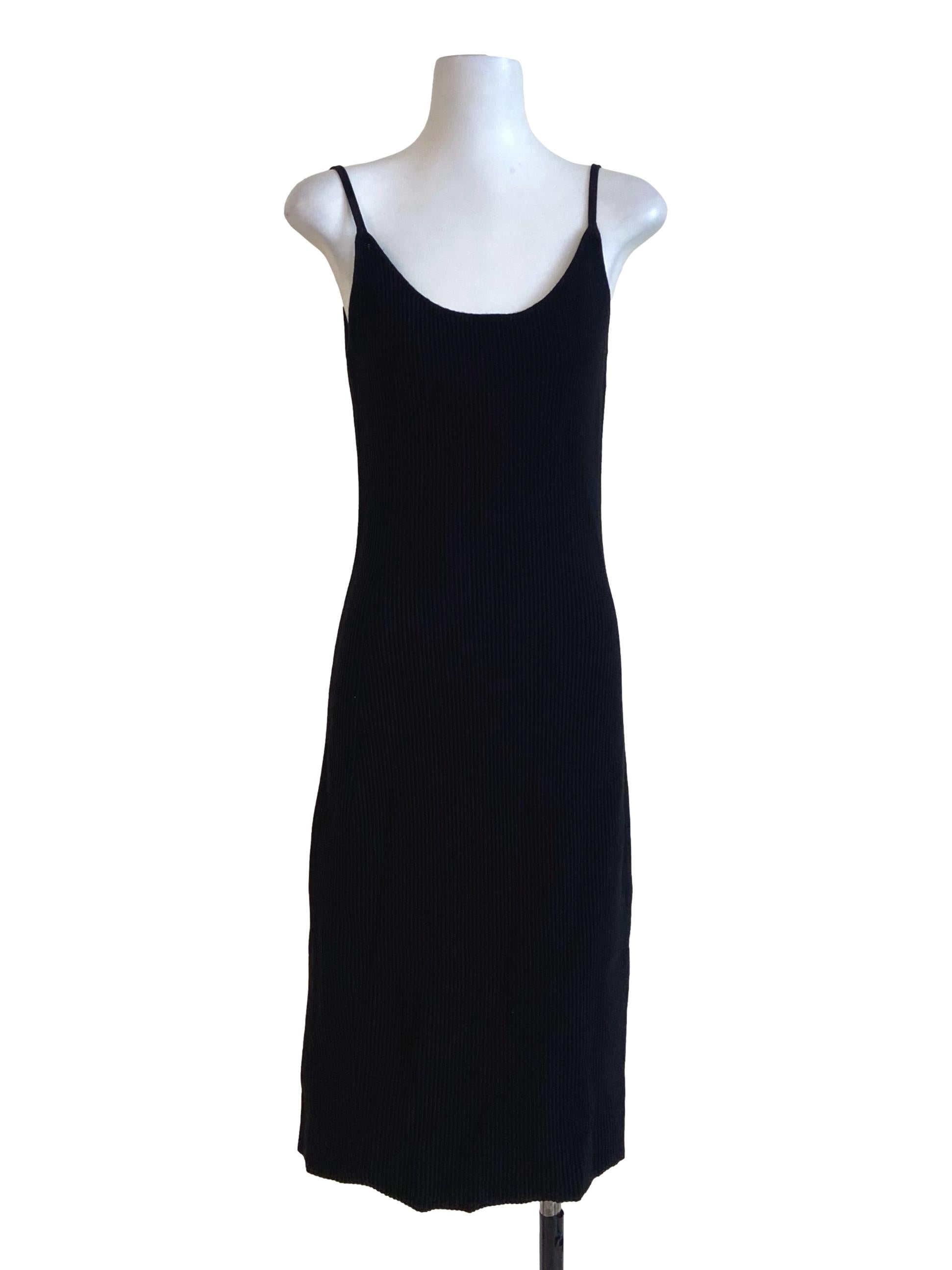 Black Sleeveless Pencil Stripe Bodycon Dress LB